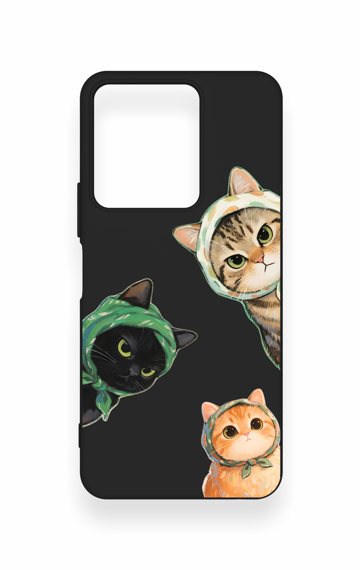 Vivo Y35 Uyumlu Kedi Ekibi Desenli Silikon Kılıf