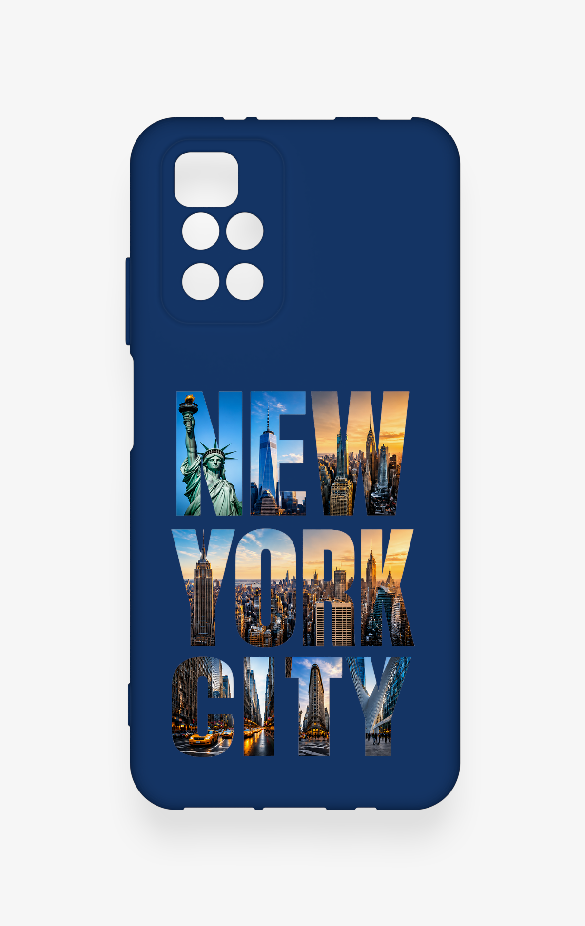 Redmi 10 2022 Uyumlu New York City Desenli Silikon Kılıf