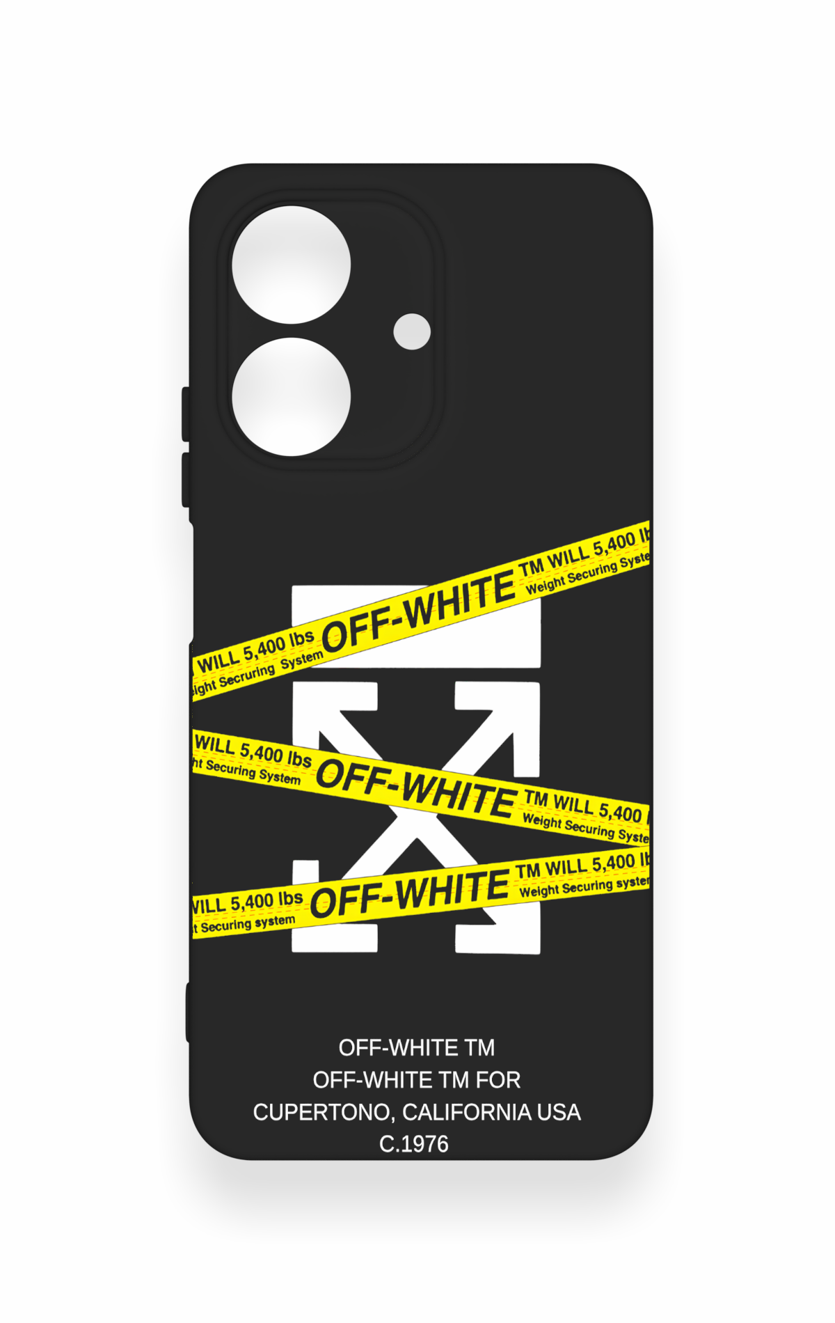 Realme Note 60 Uyumlu Off White Desenli Silikon Kılıf