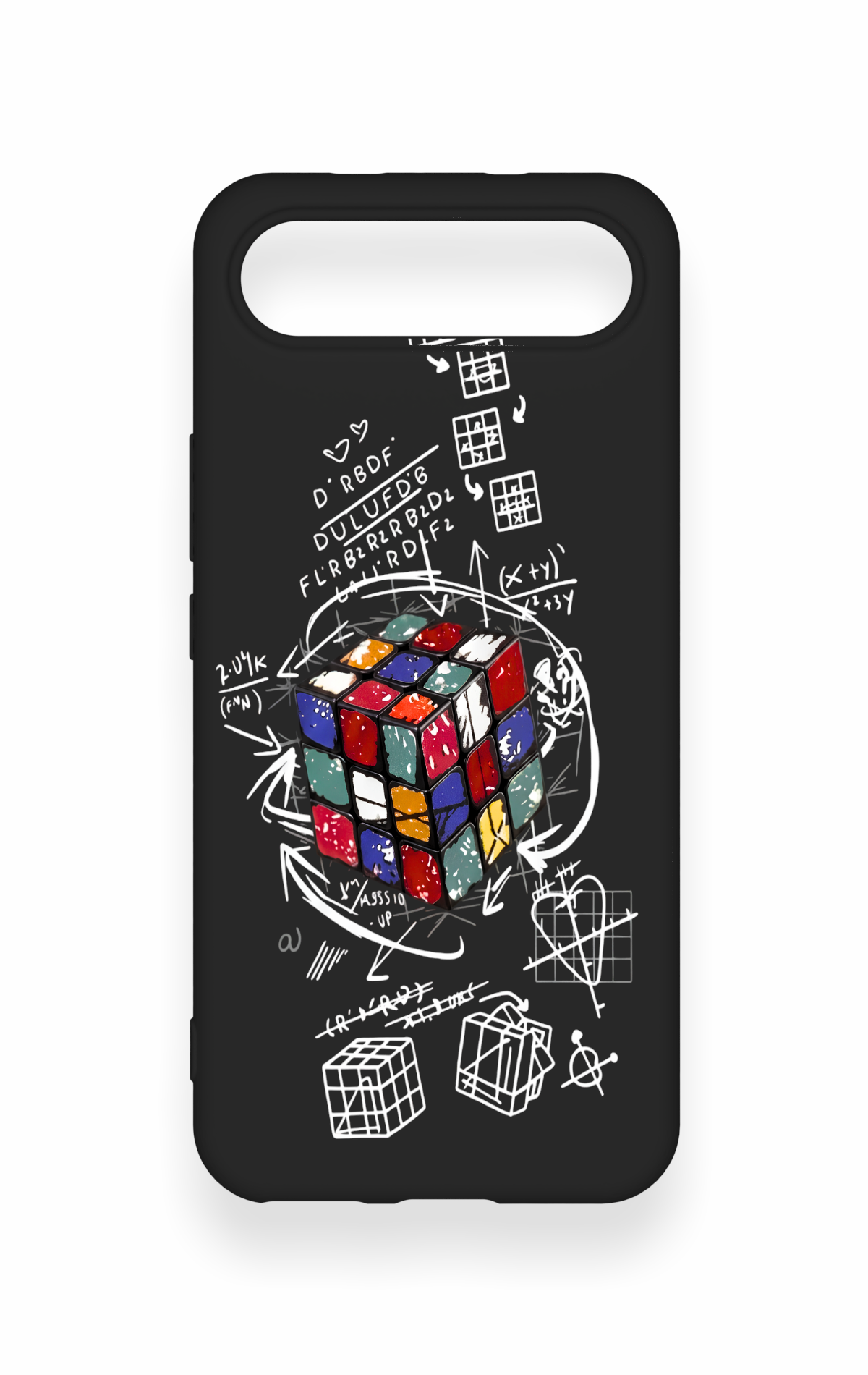 Tecno Spark Slim Uyumlu Rubik Küb Desenli Silikon Kılıf