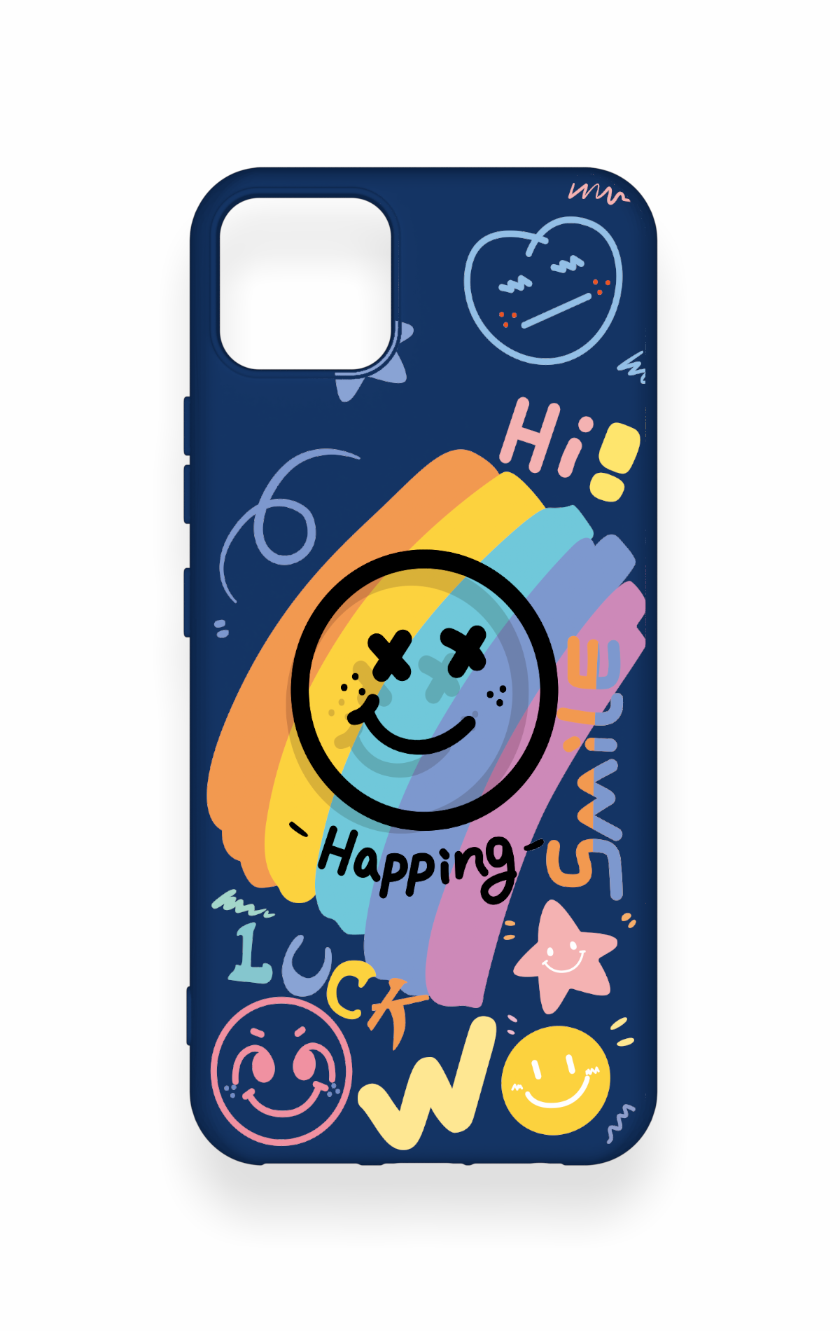 Realme C11 2021 Uyumlu Happing Smile Desenli Silikon Kılıf