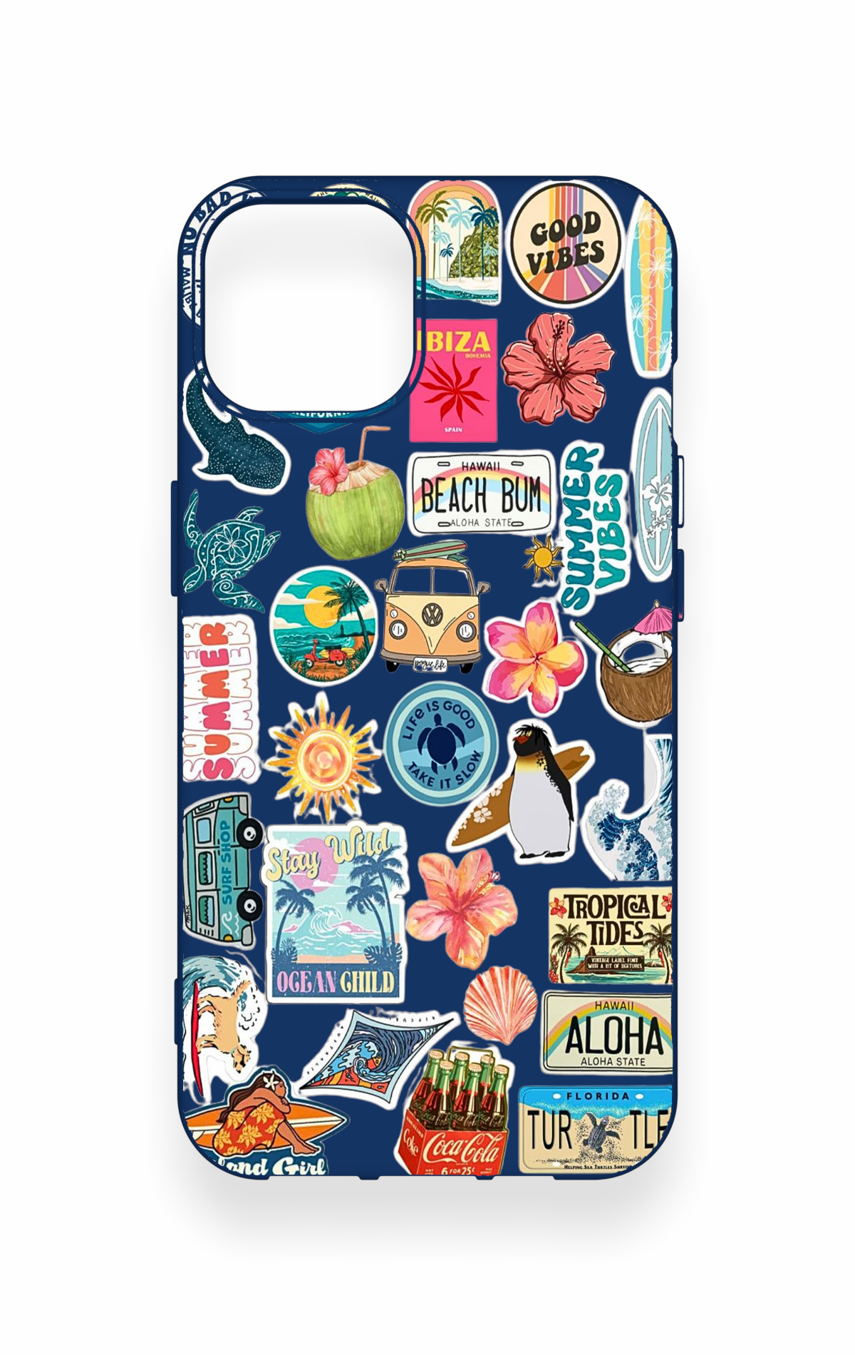 iPhone 13 Uyumlu Summer Vibes Desenli Silikon Kılıf