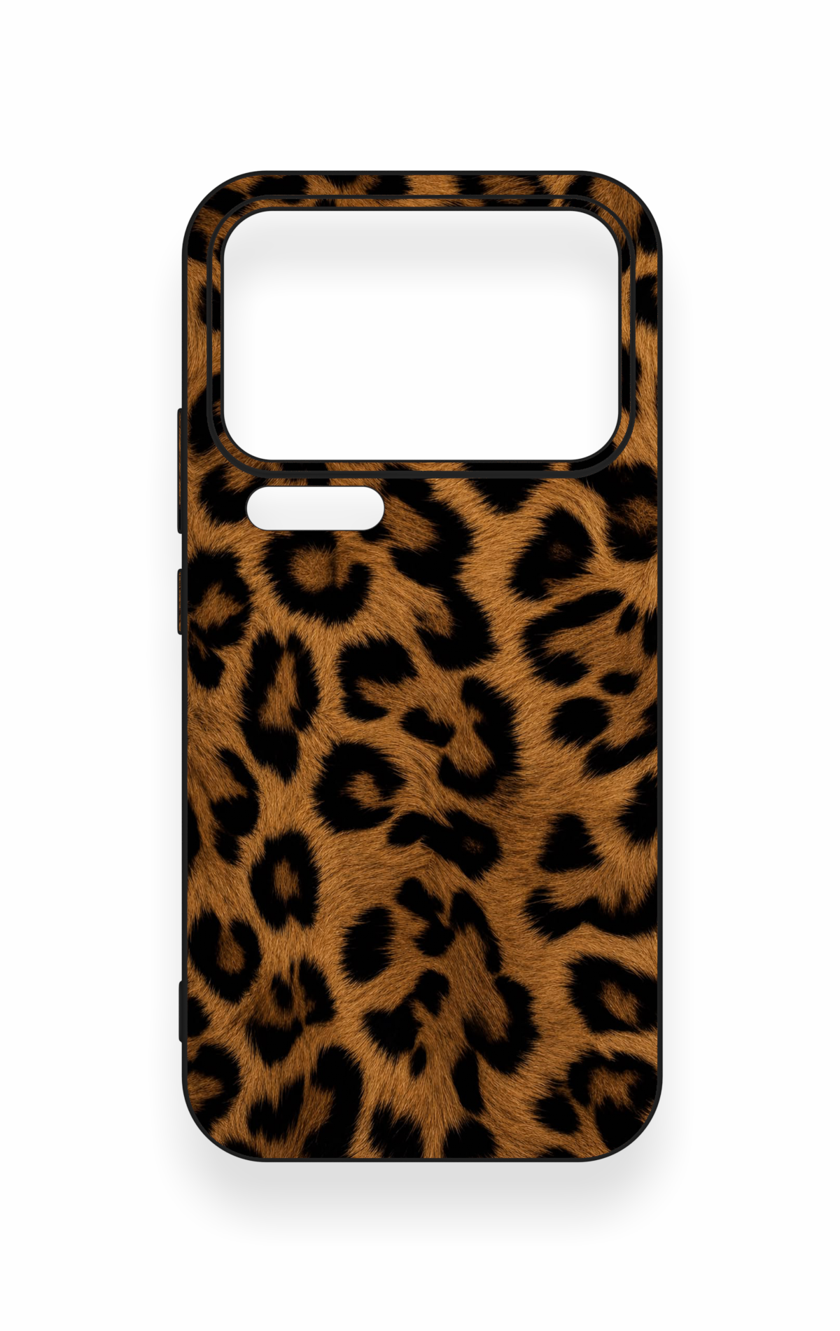 Mi 17 Pro Max Uyumlu Koyu Leopar Deri Desenli Silikon Kılıf