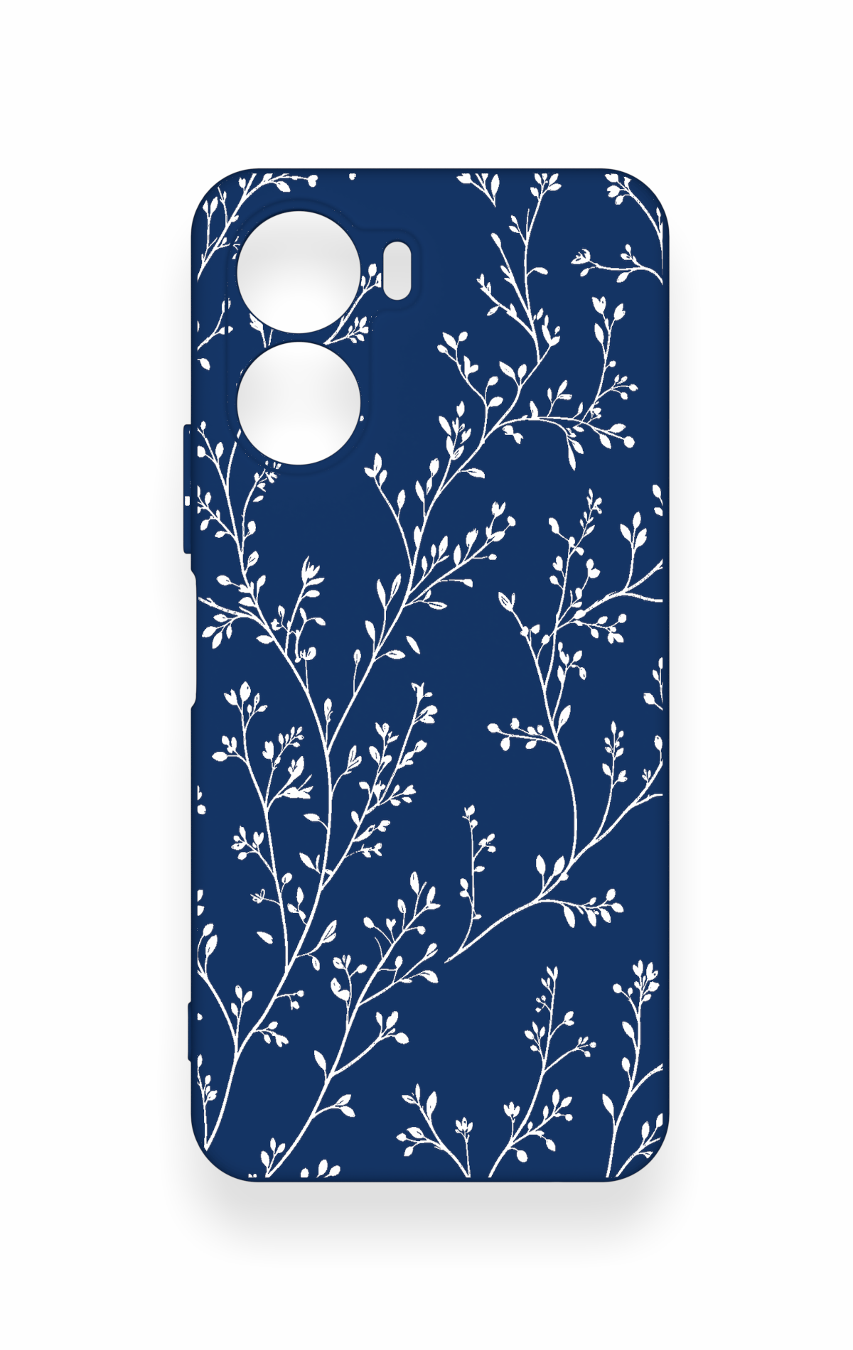 Vivo Y16 Uyumlu İnce Yaprak Dalı Desenli Silikon Kılıf