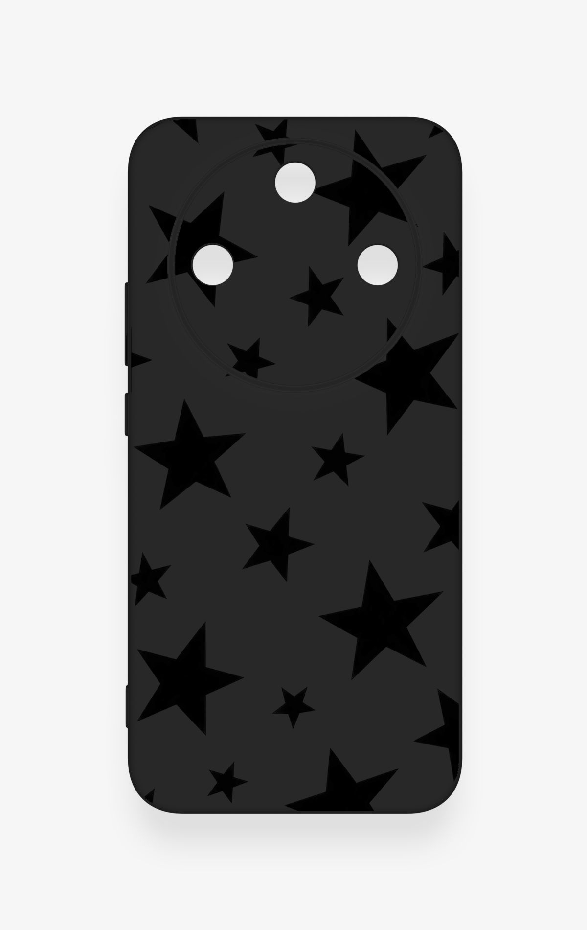 Honor Magic 8 Lite Uyumlu Siyah Star Desenli Silikon Kılıf