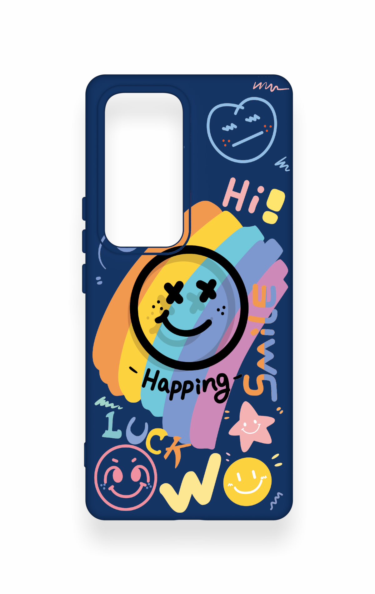 Vivo V30 Uyumlu Happing Smile Desenli Silikon Kılıf