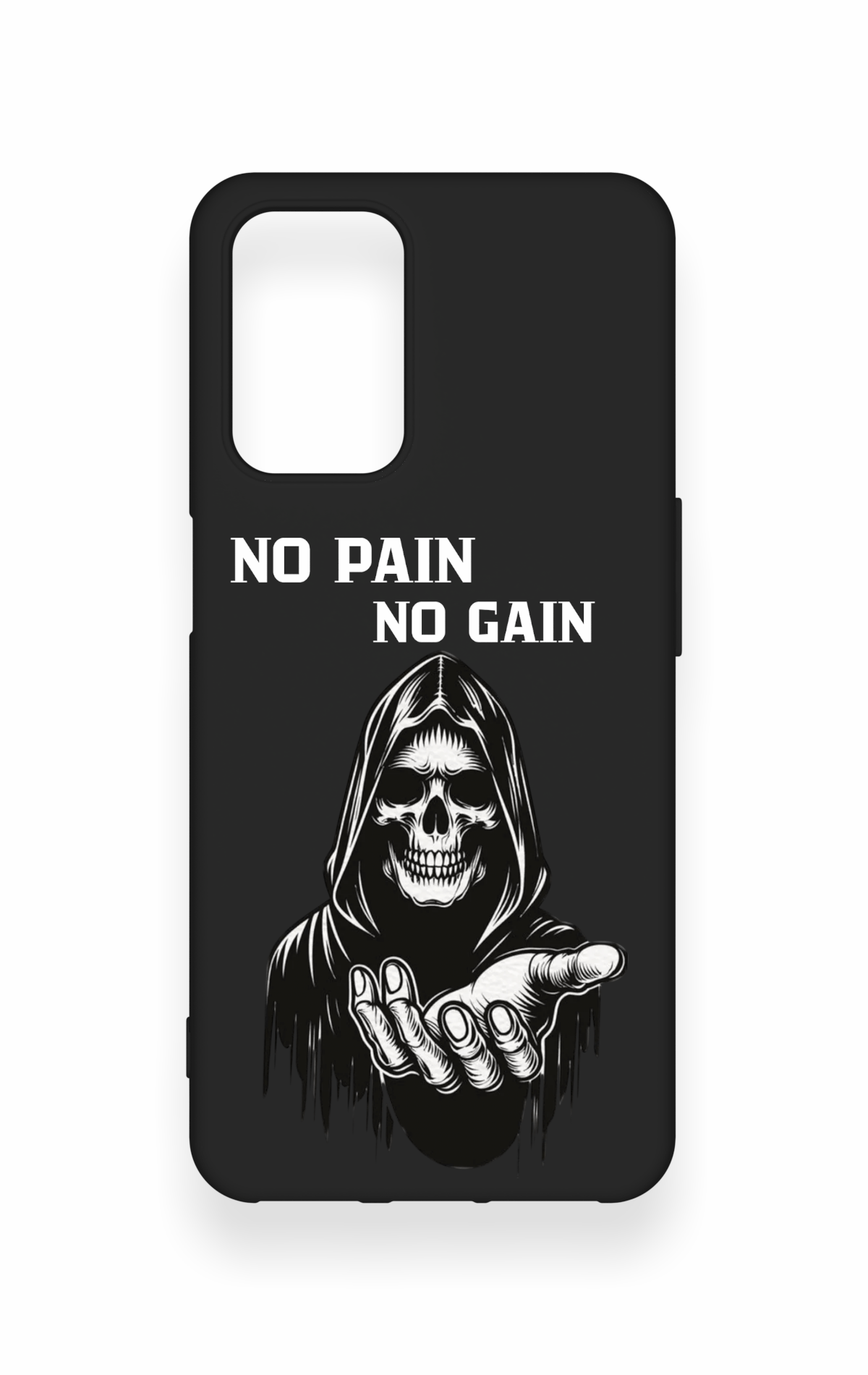 Oppo A54 Uyumlu No Pain No Gain Desenli Silikon Kılıf