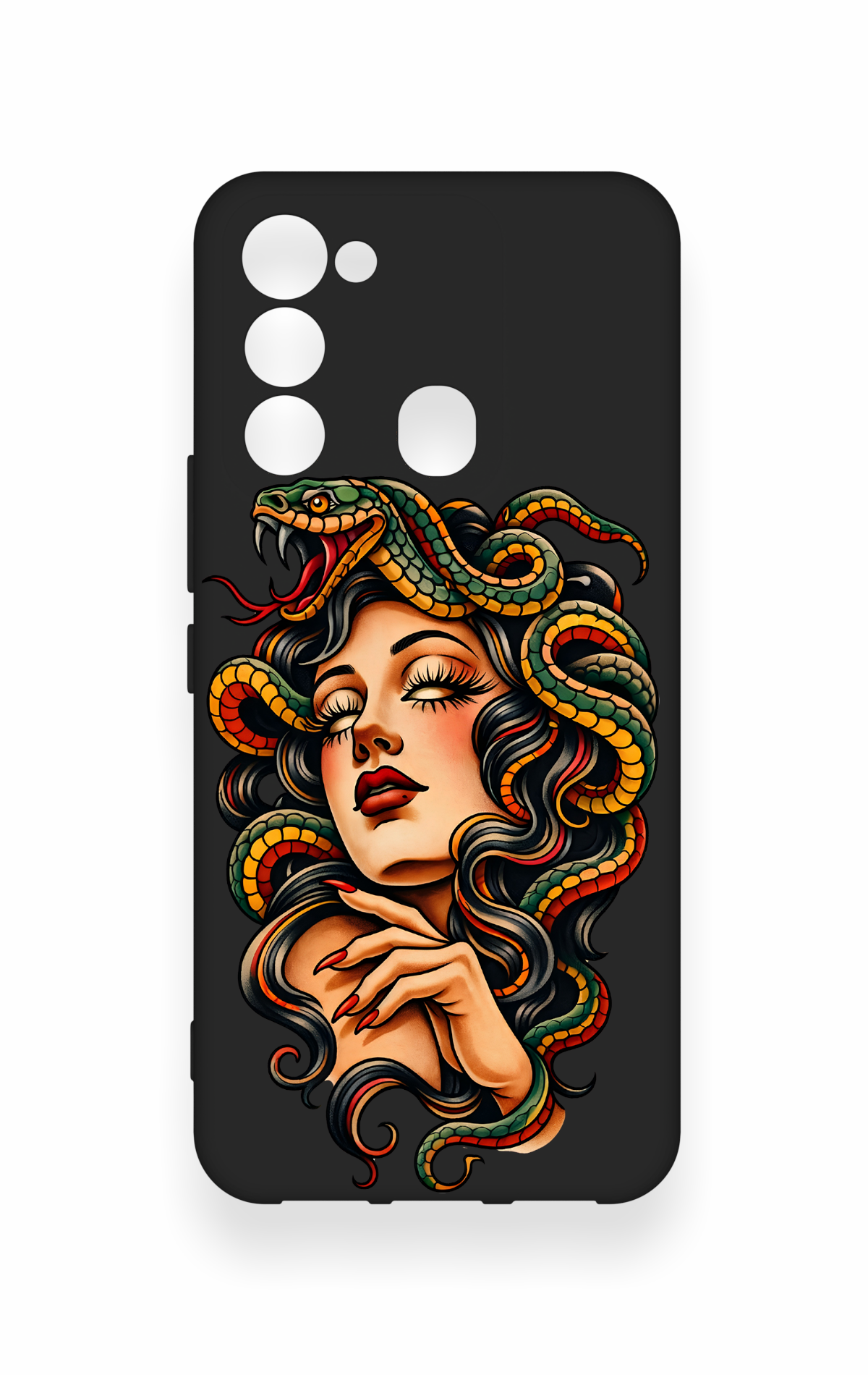 Tecno Spark 8C Uyumlu Medusa Desenli Silikon Kılıf