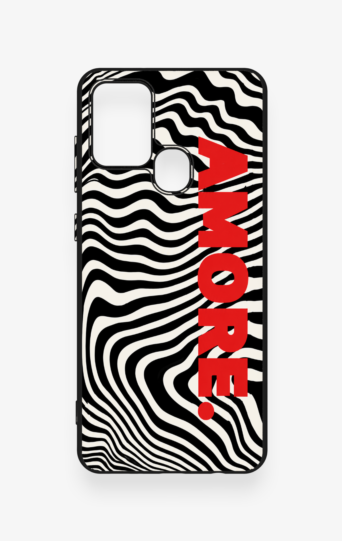 Samsung A21S Uyumlu Zebra Amore Desenli Silikon Kılıf