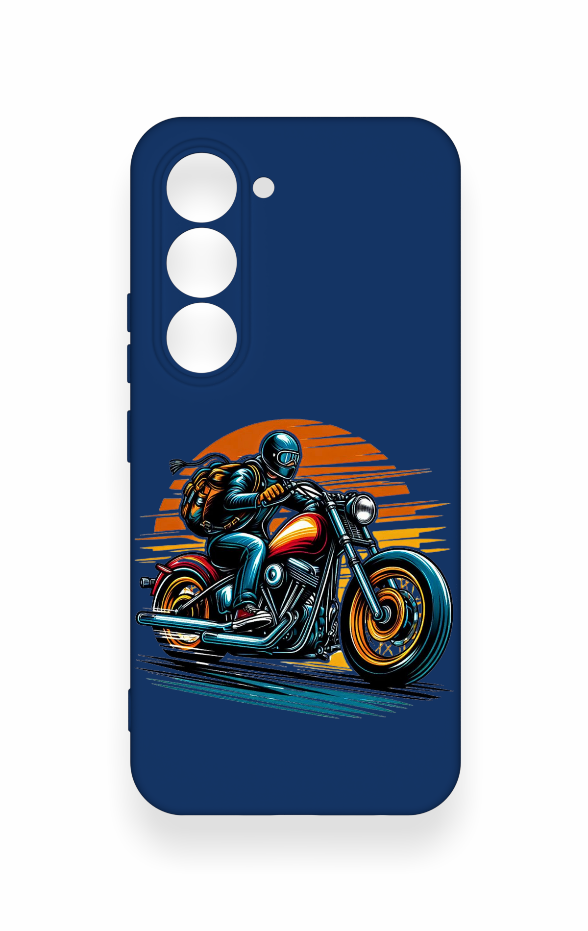 Tecno Spark 40 Pro Uyumlu Moto Rider Desenli Silikon Kılıf