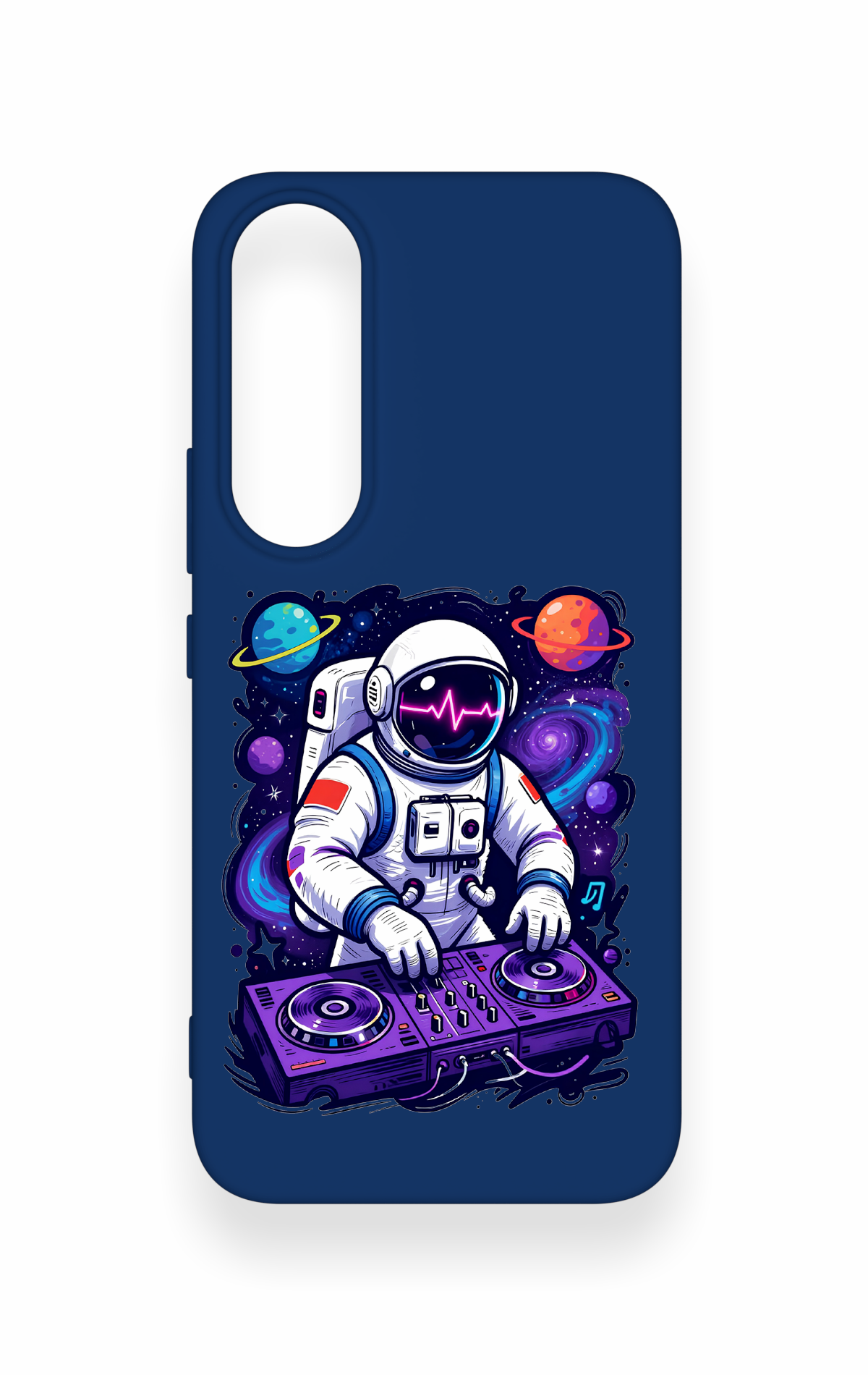Vivo V70 FE 5G Uyumlu Astronot DJ Desenli Silikon Kılıf