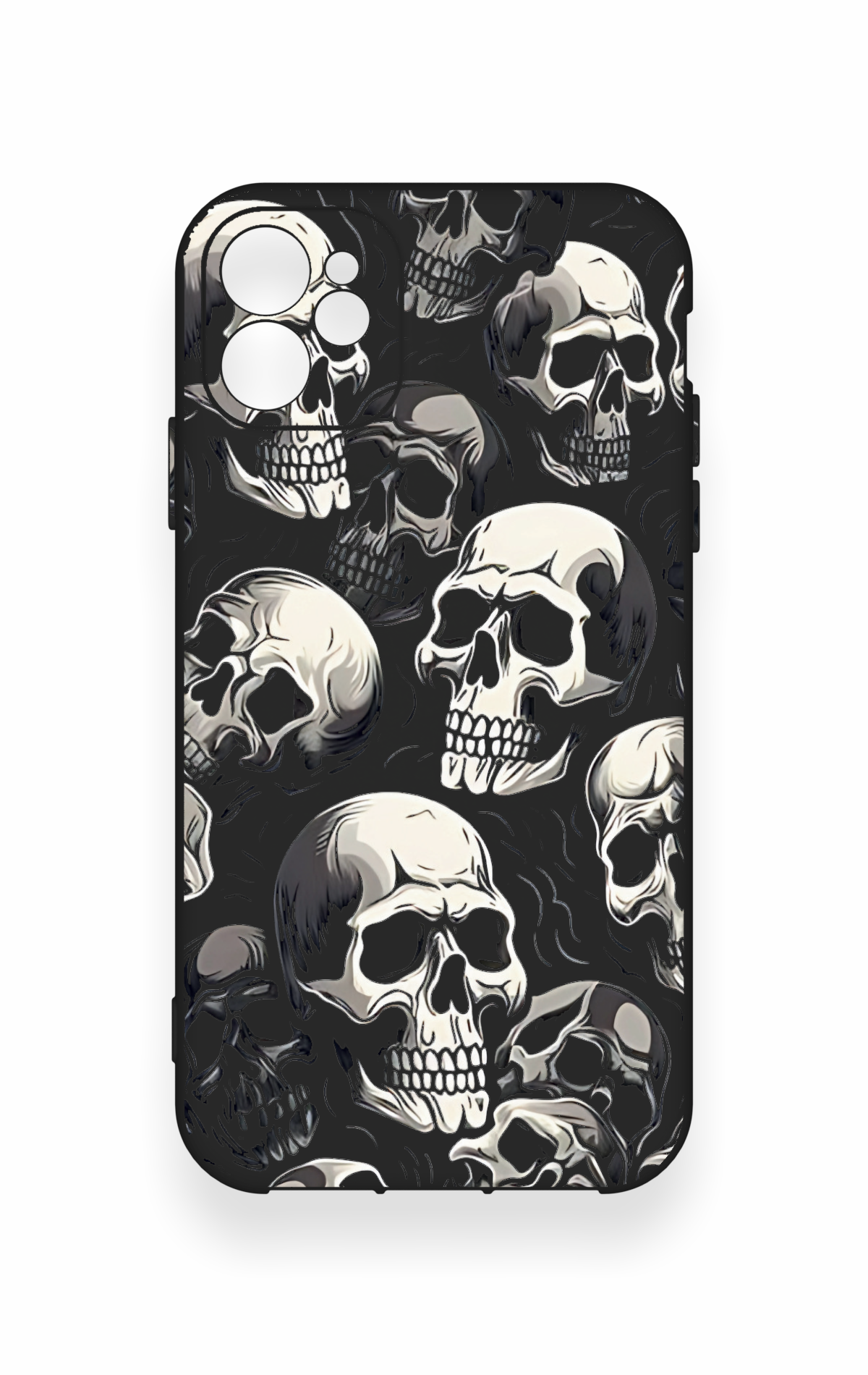 iPhone 11 Uyumlu Kuru Kafa Desenli Silikon Kılıf