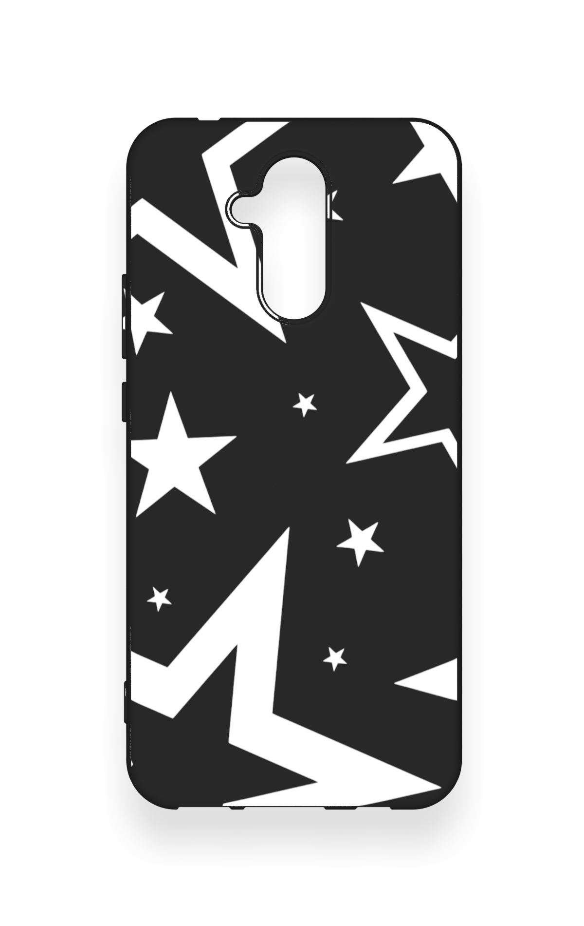 Huawei Mate 20 Lite Uyumlu Siyah Mega Star Desenli Silikon Kılıf