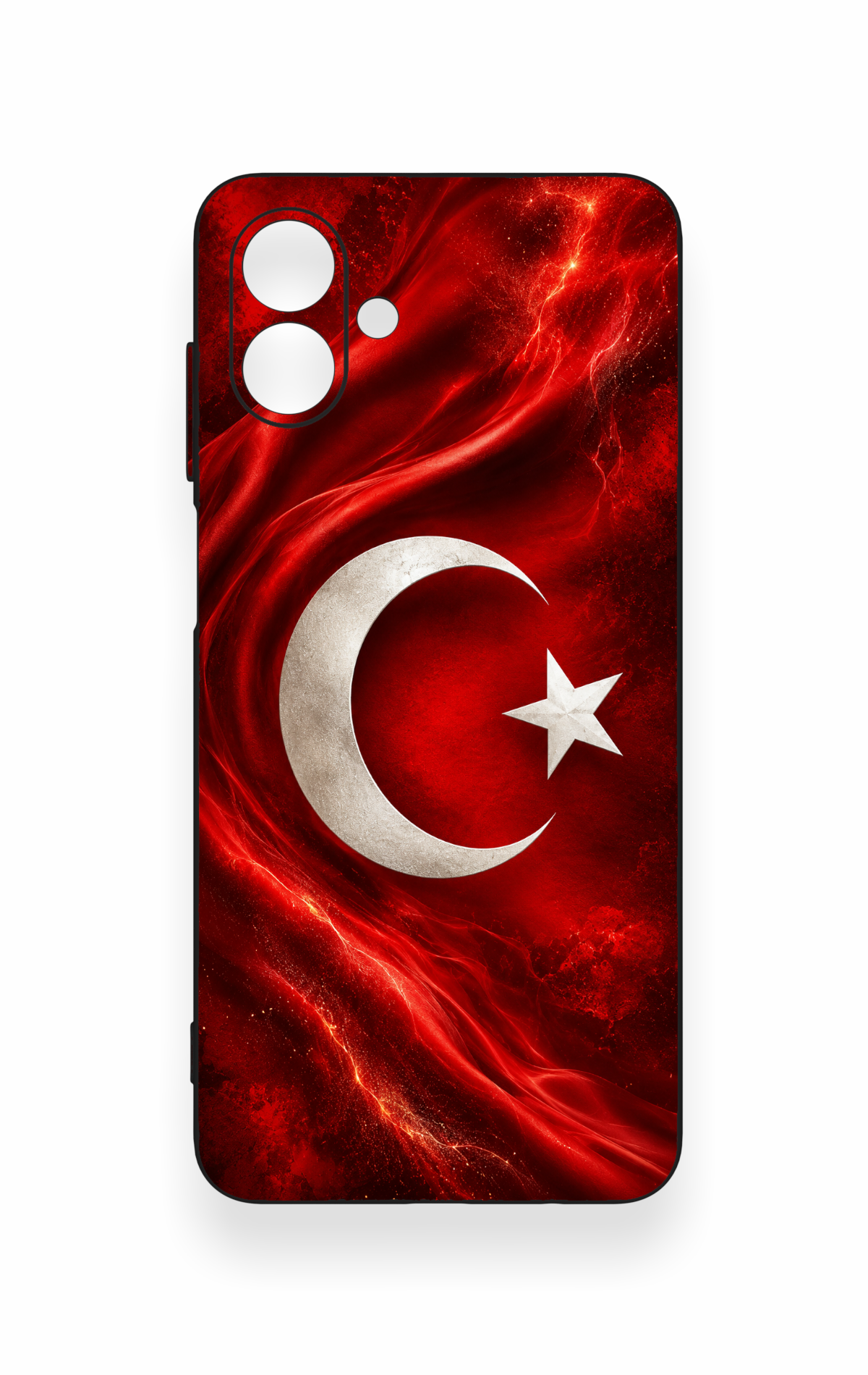 Samsung A07 Uyumlu Türk Bayrağı Desenli Silikon Kılıf