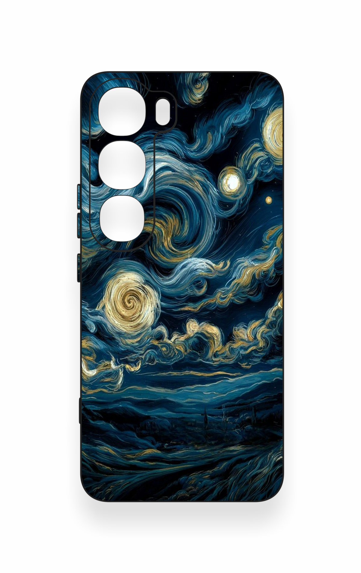 Vivo V40 Lite 5G Uyumlu Yıldızlı Gece Desenli Silikon Kılıf