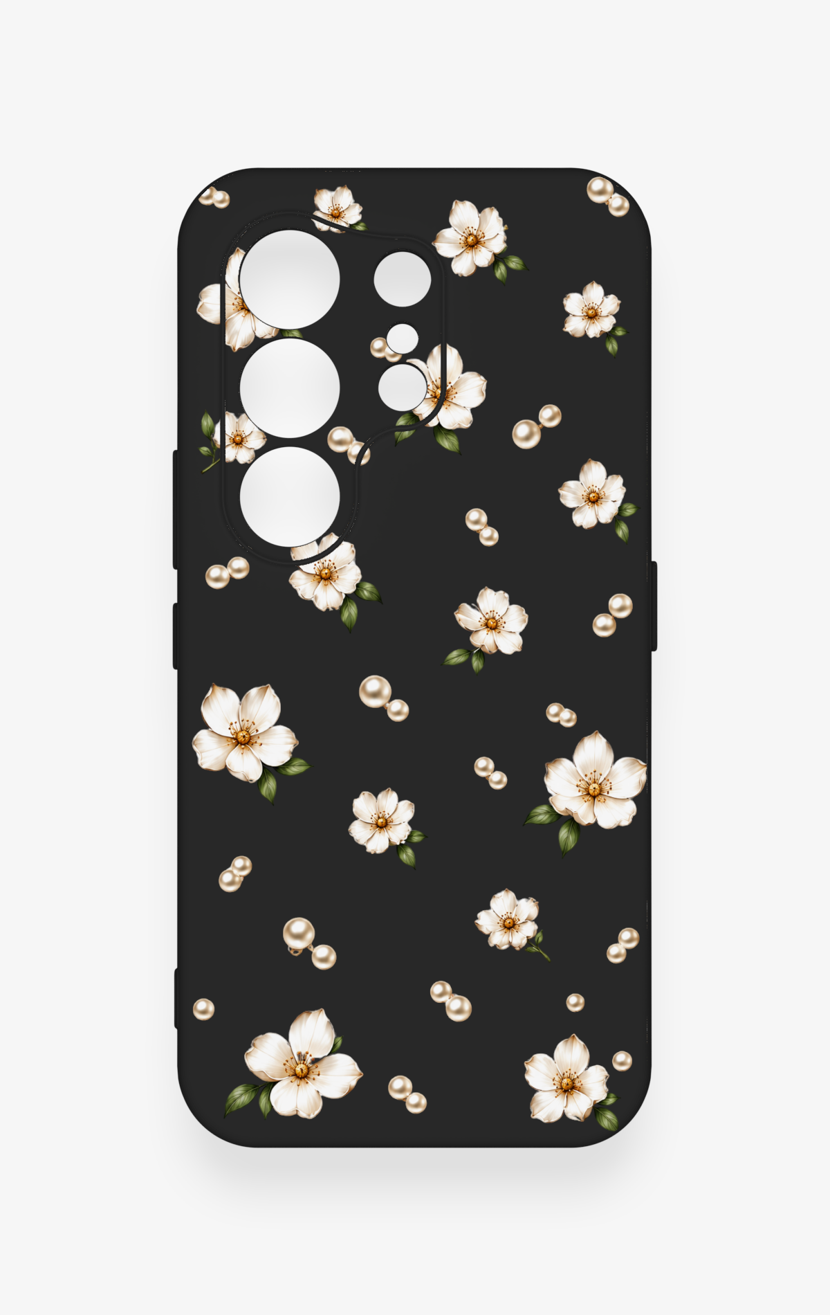 Tecno Camon 50 4G Uyumlu İnci Papatya Desenli Silikon Kılıf