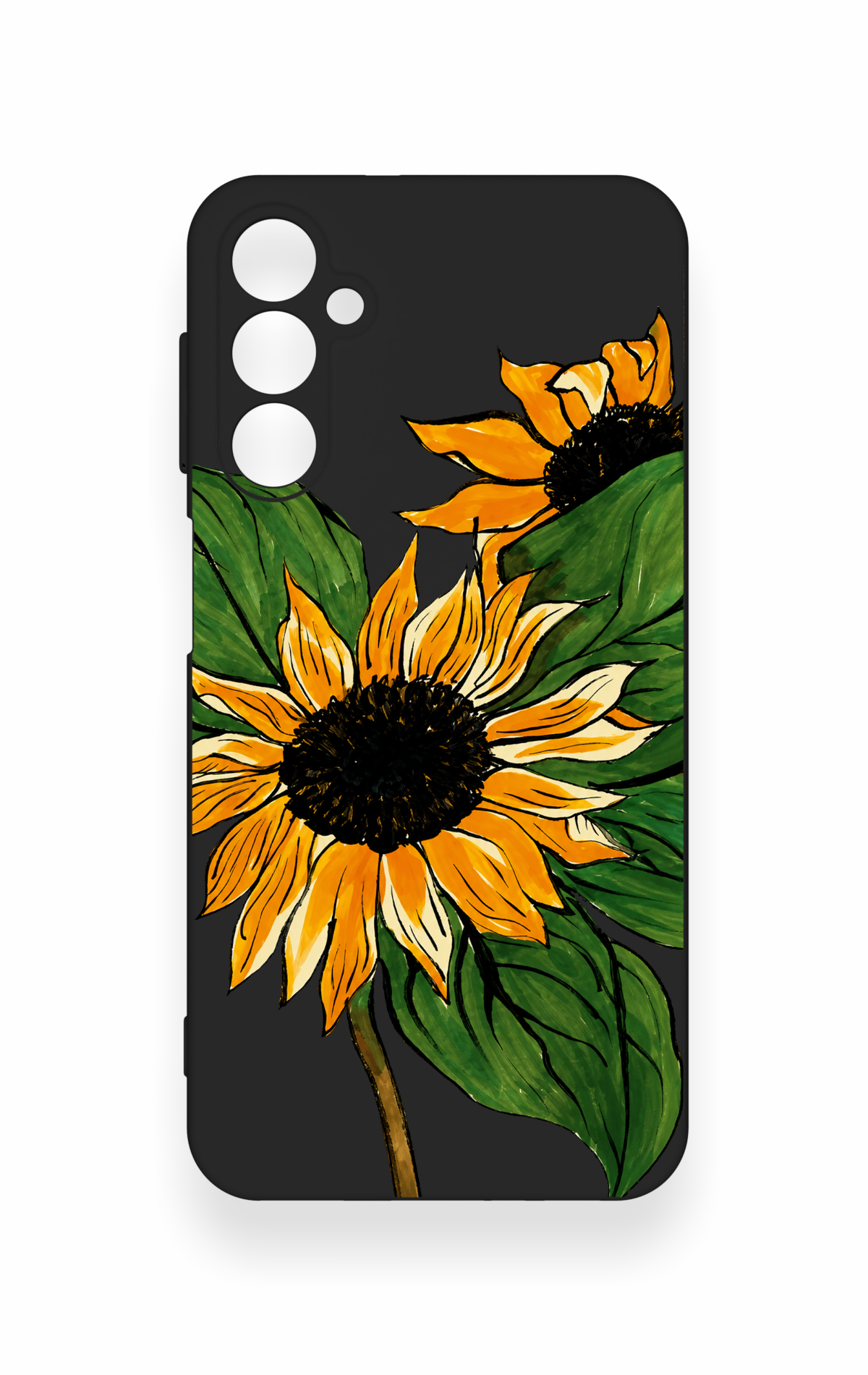 Samsung A24 Uyumlu Ay Çiçeği Desenli Silikon Kılıf