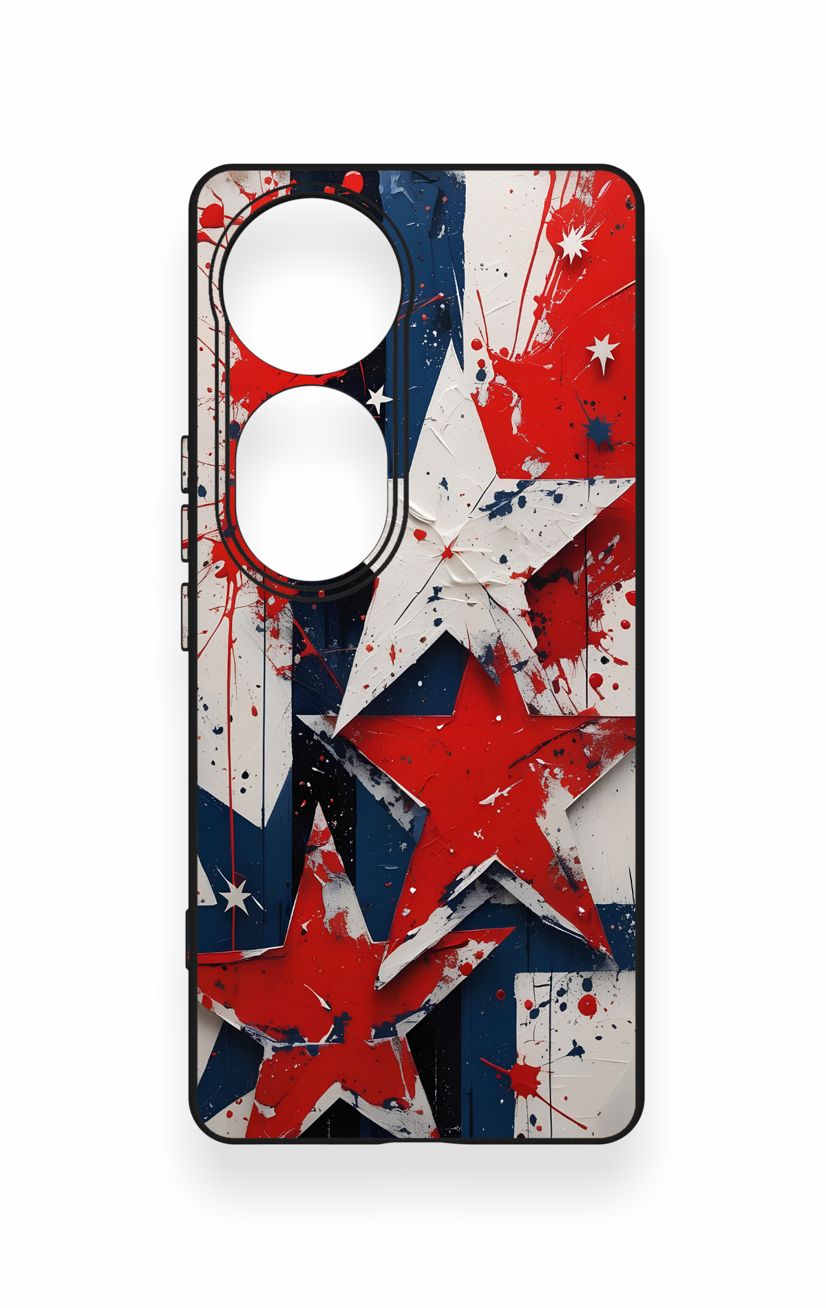 Vivo V40 Uyumlu Star Flag Desenli Silikon Kılıf