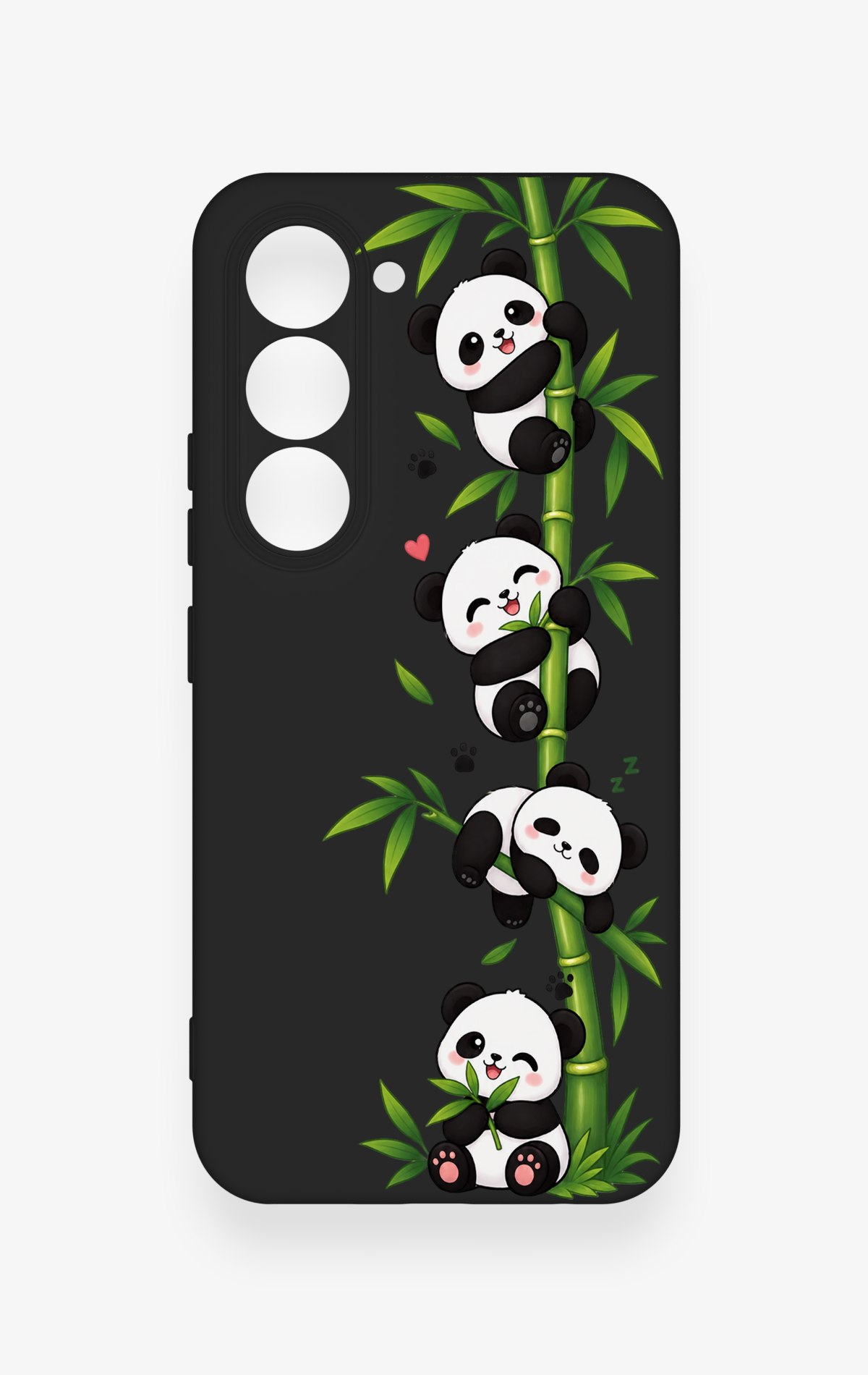 Tecno Spark 40 Pro Uyumlu Sevimli Panda Bambu Desenli Silikon Kılıf