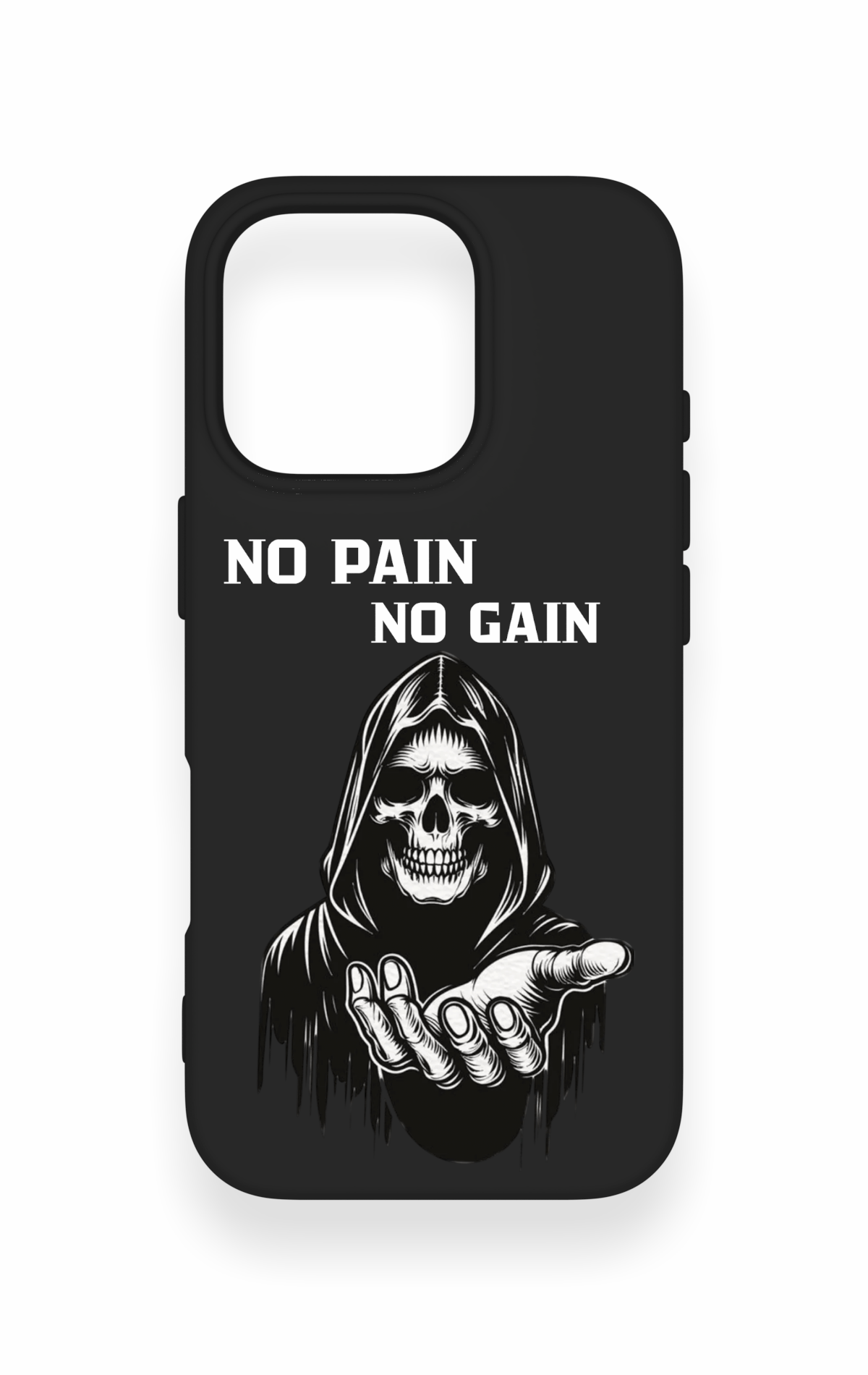 iPhone 16 Pro Uyumlu No Pain No Gain Desenli Silikon Kılıf