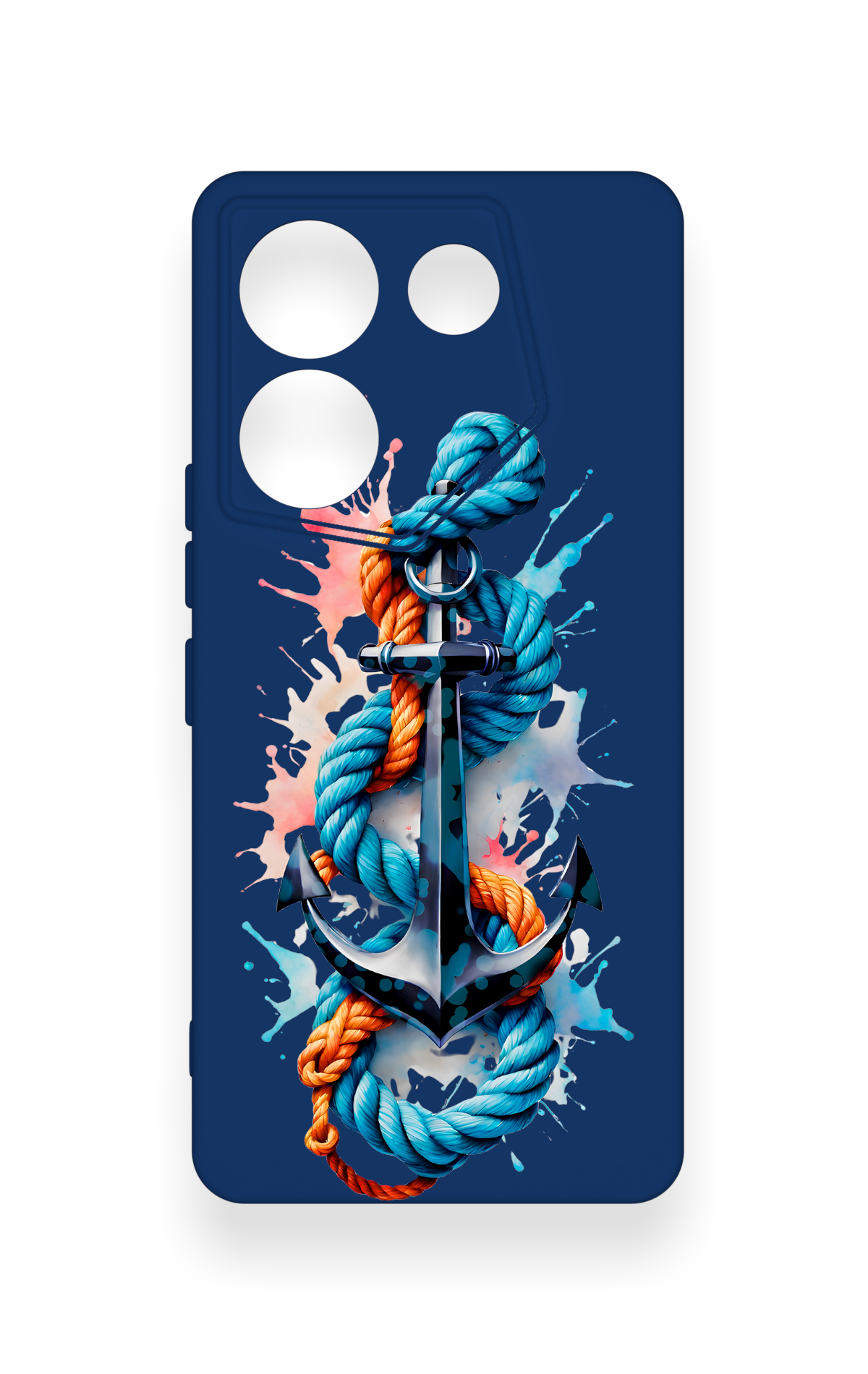 Tecno Caman 20 Pro 5G Uyumlu Anchor Desenli Silikon Kılıf