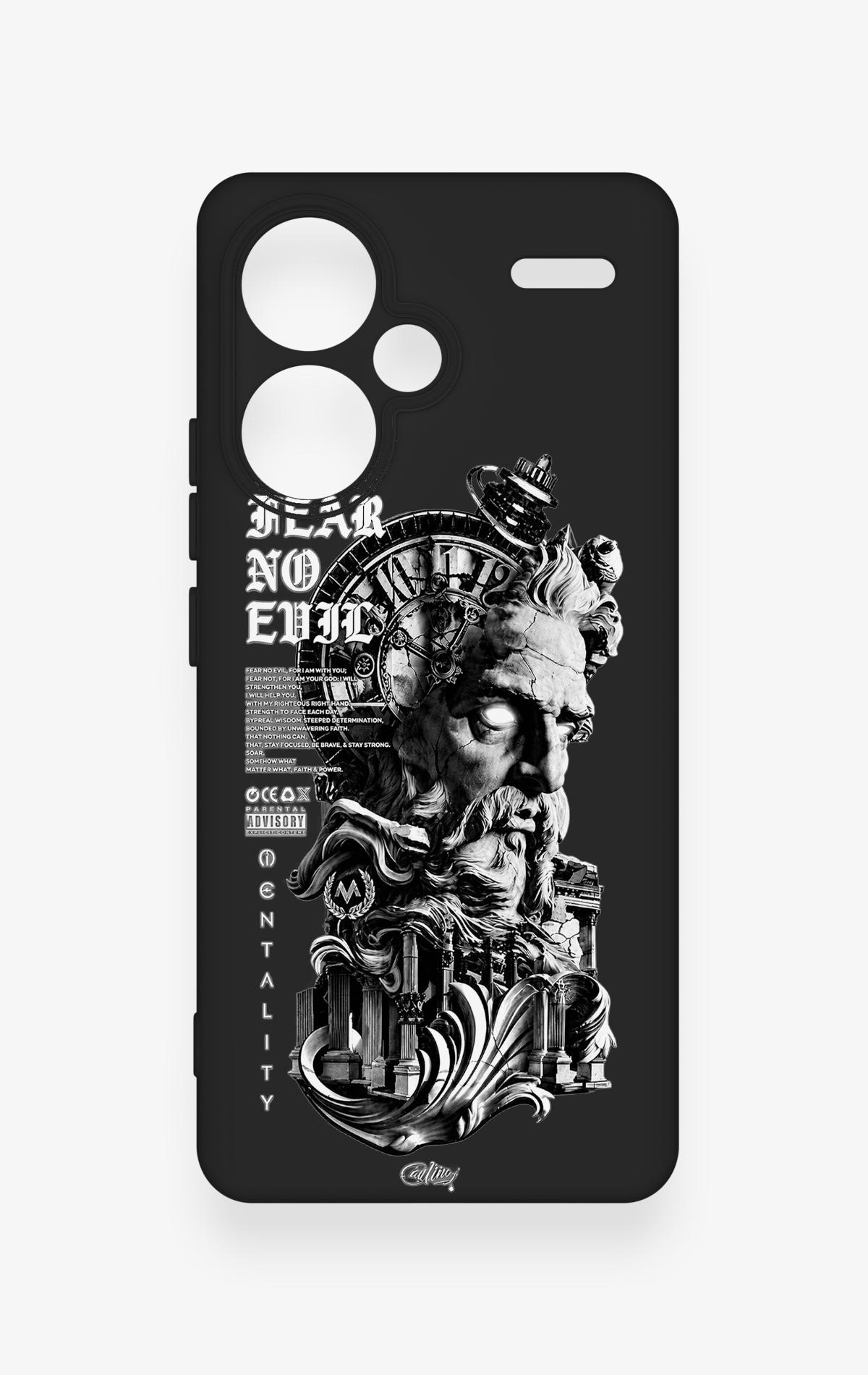Redmi Note 13 Pro Plus Uyumlu Fear No Evil Desenli Silikon Kılıf