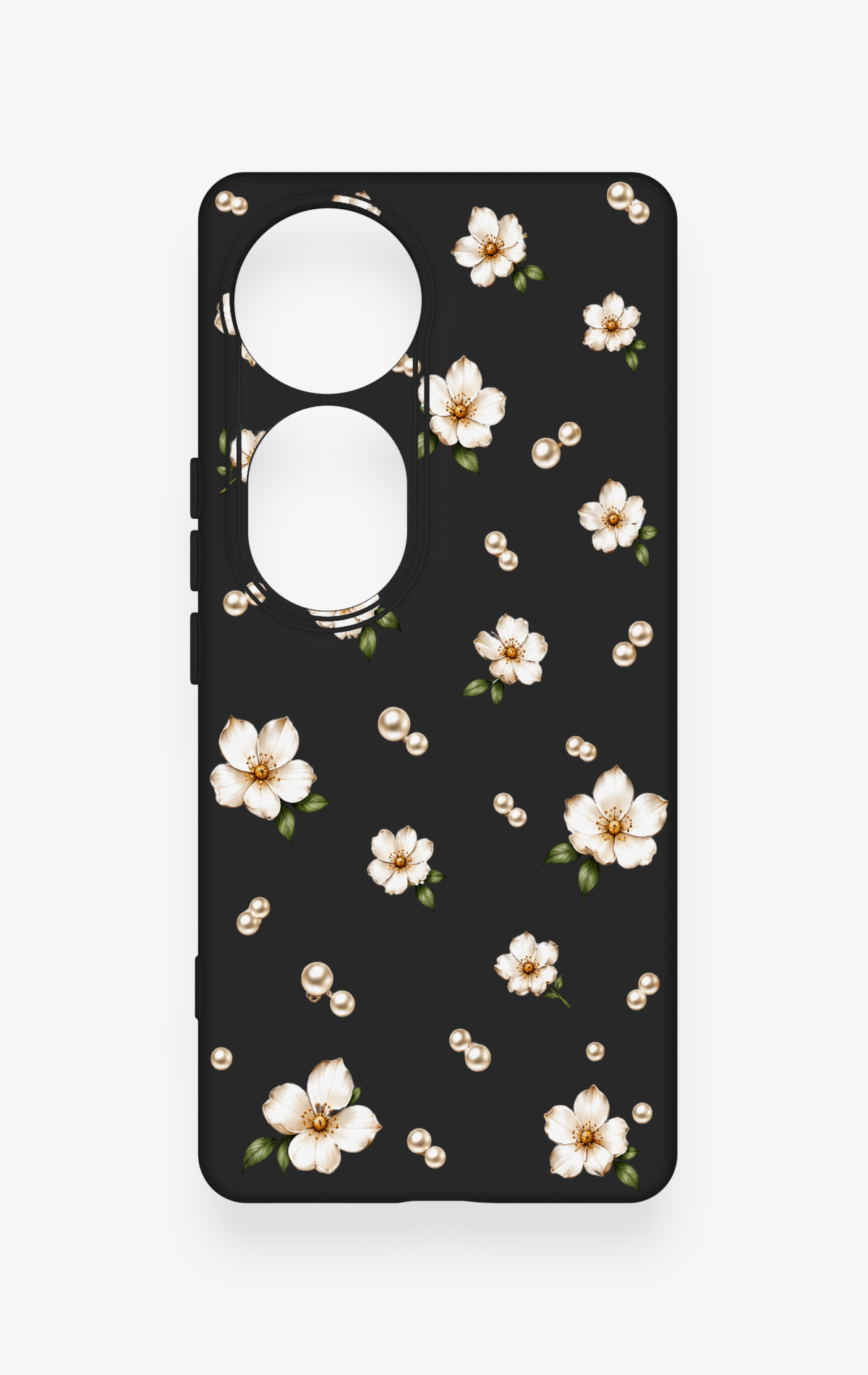 Vivo V40 Uyumlu İnci Papatya Desenli Silikon Kılıf
