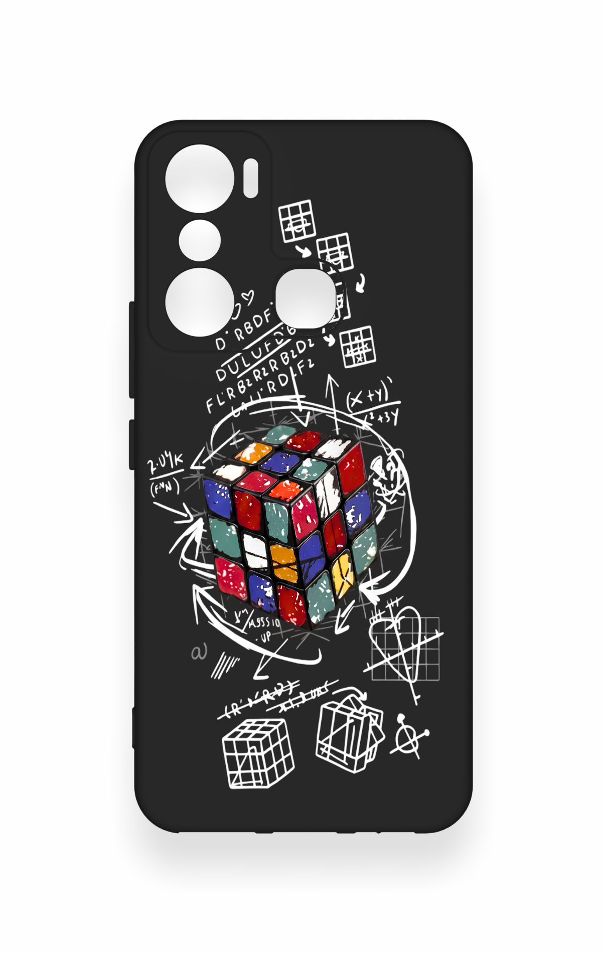 İnfinix Hot 20i Uyumlu Rubik Küb Desenli Silikon Kılıf