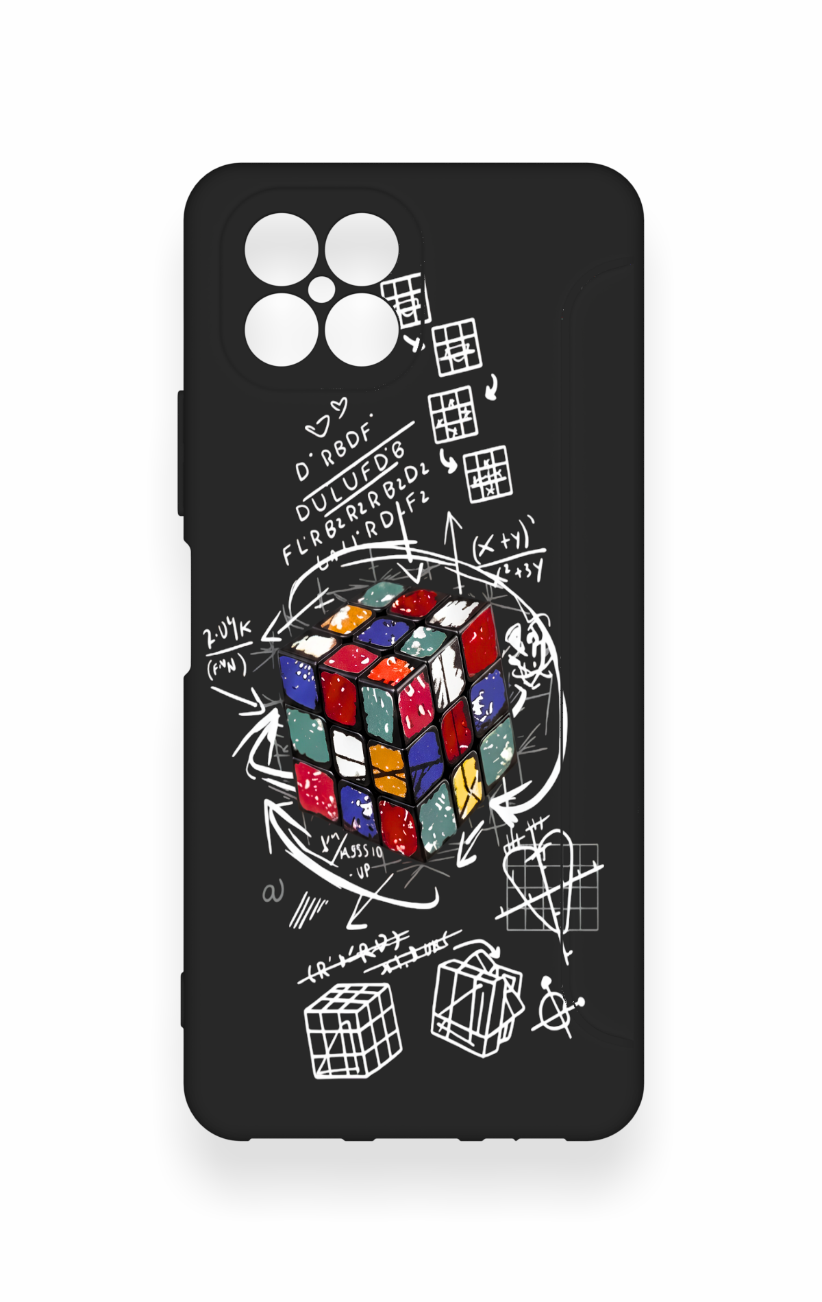 Omix X600 Uyumlu Rubik Küb Desenli Silikon Kılıf