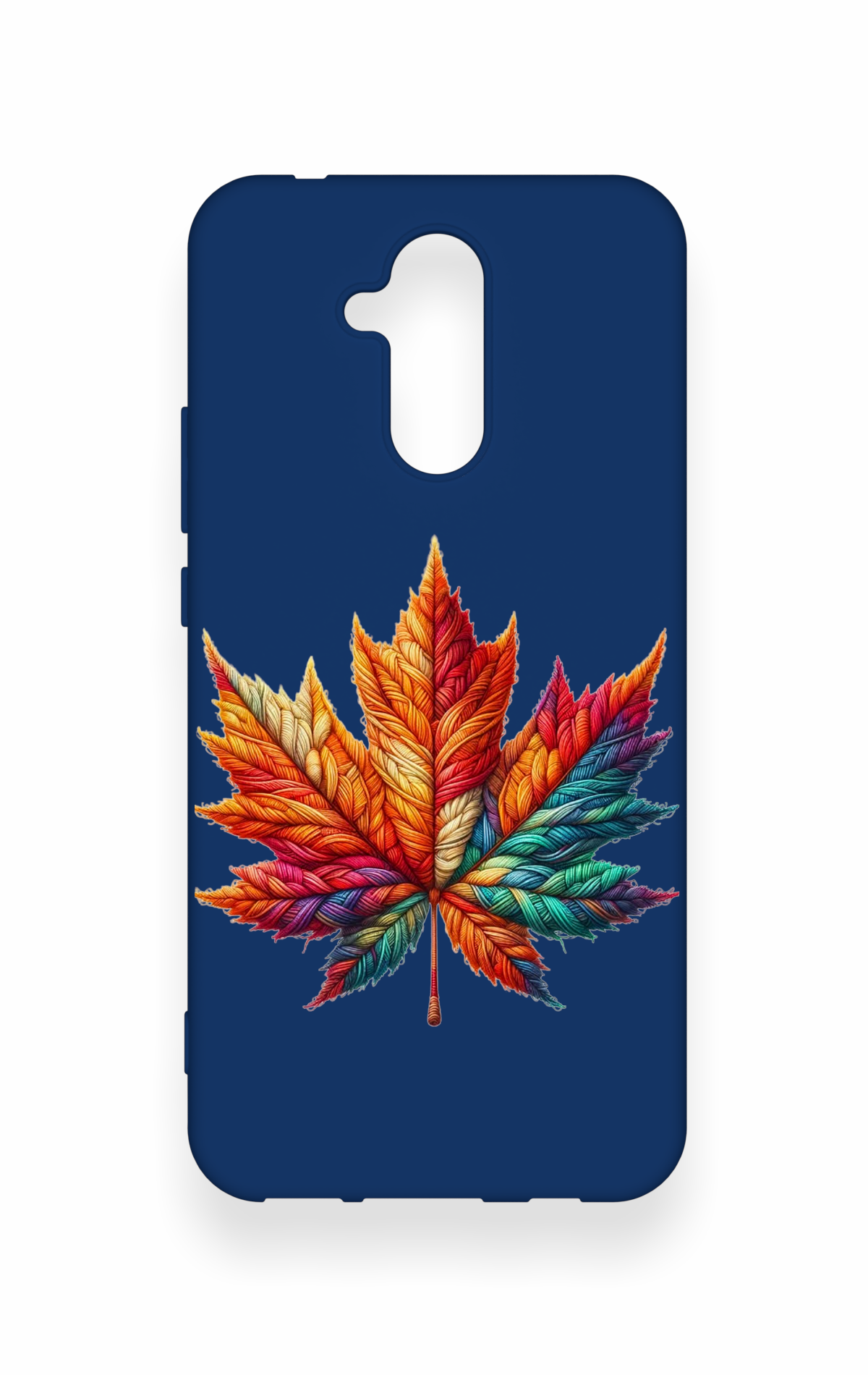 Huawei Mate 20 Lite Uyumlu Renkli Yaprak Desenli Silikon Kılıf