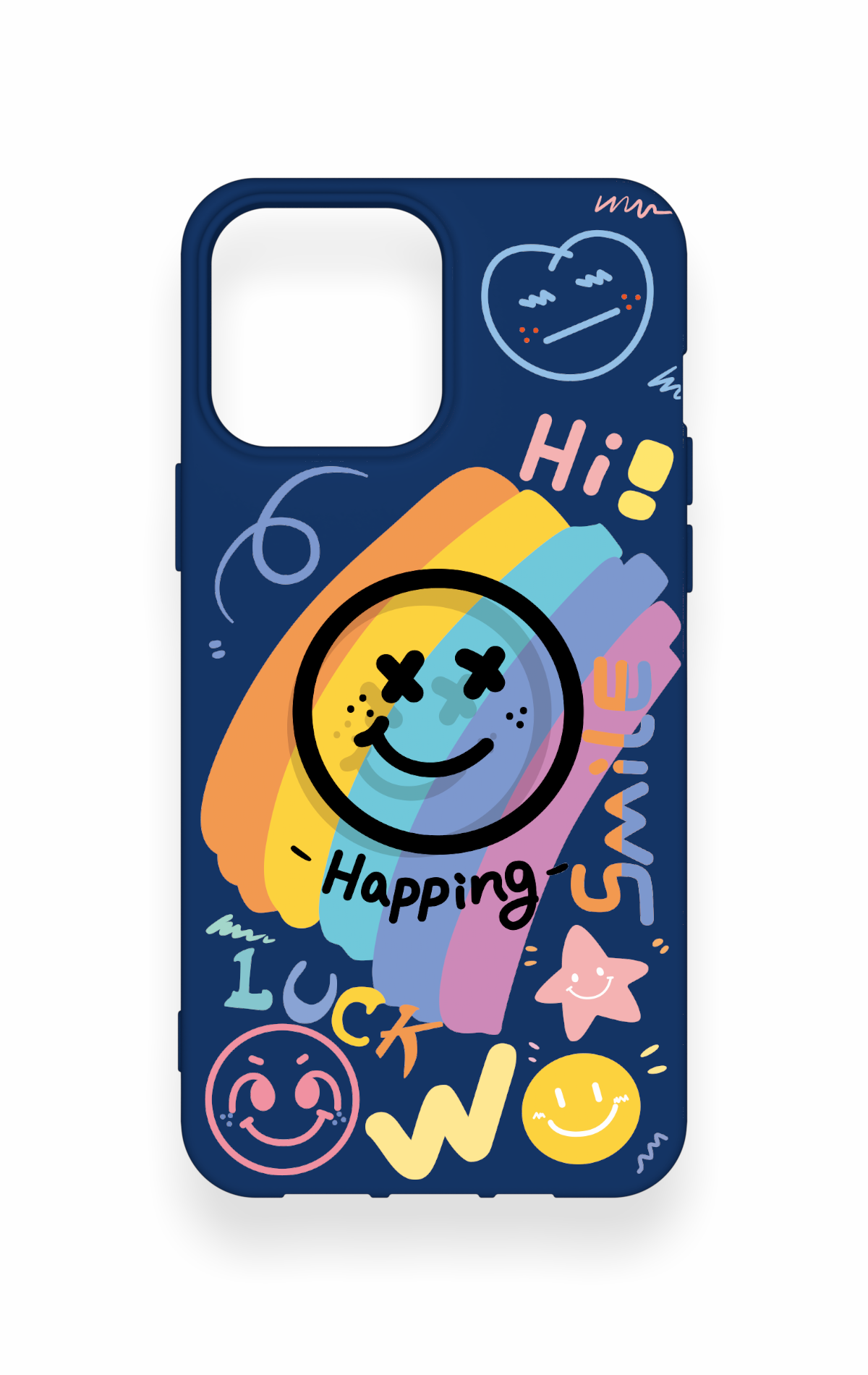 iPhone 13 Pro Max Uyumlu Happing Smile Desenli Silikon Kılıf