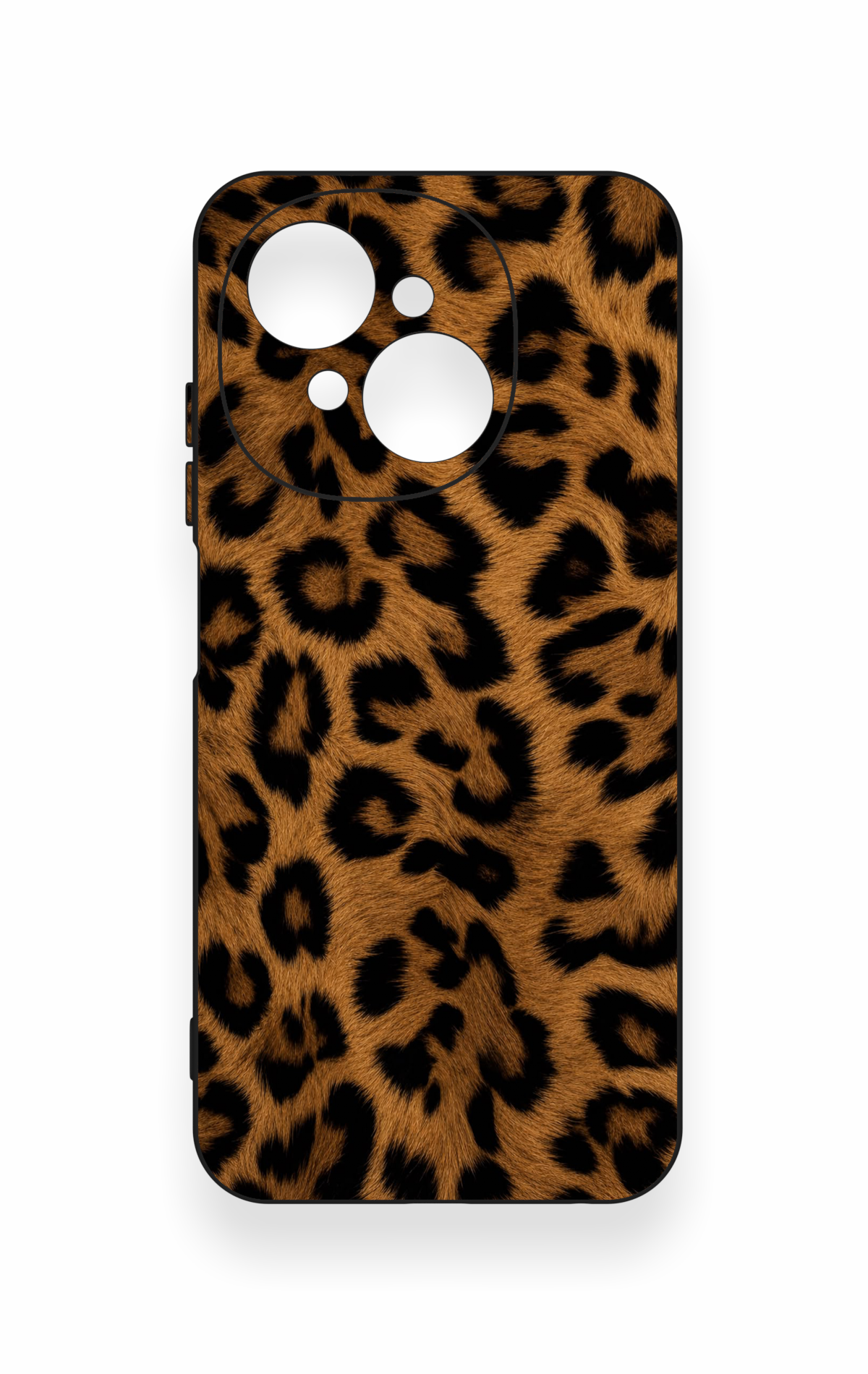 Tecno Spark Go1 Uyumlu Koyu Leopar Deri Desenli Silikon Kılıf