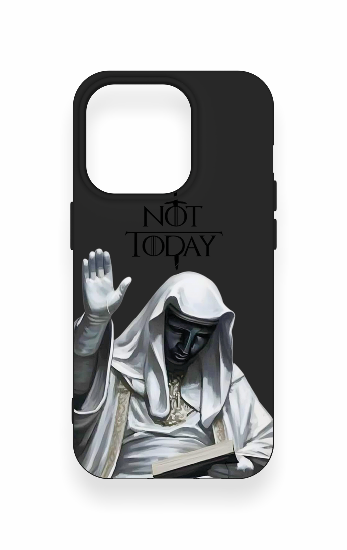 iPhone 14 Pro Uyumlu Not Today Desenli Silikon Kılıf