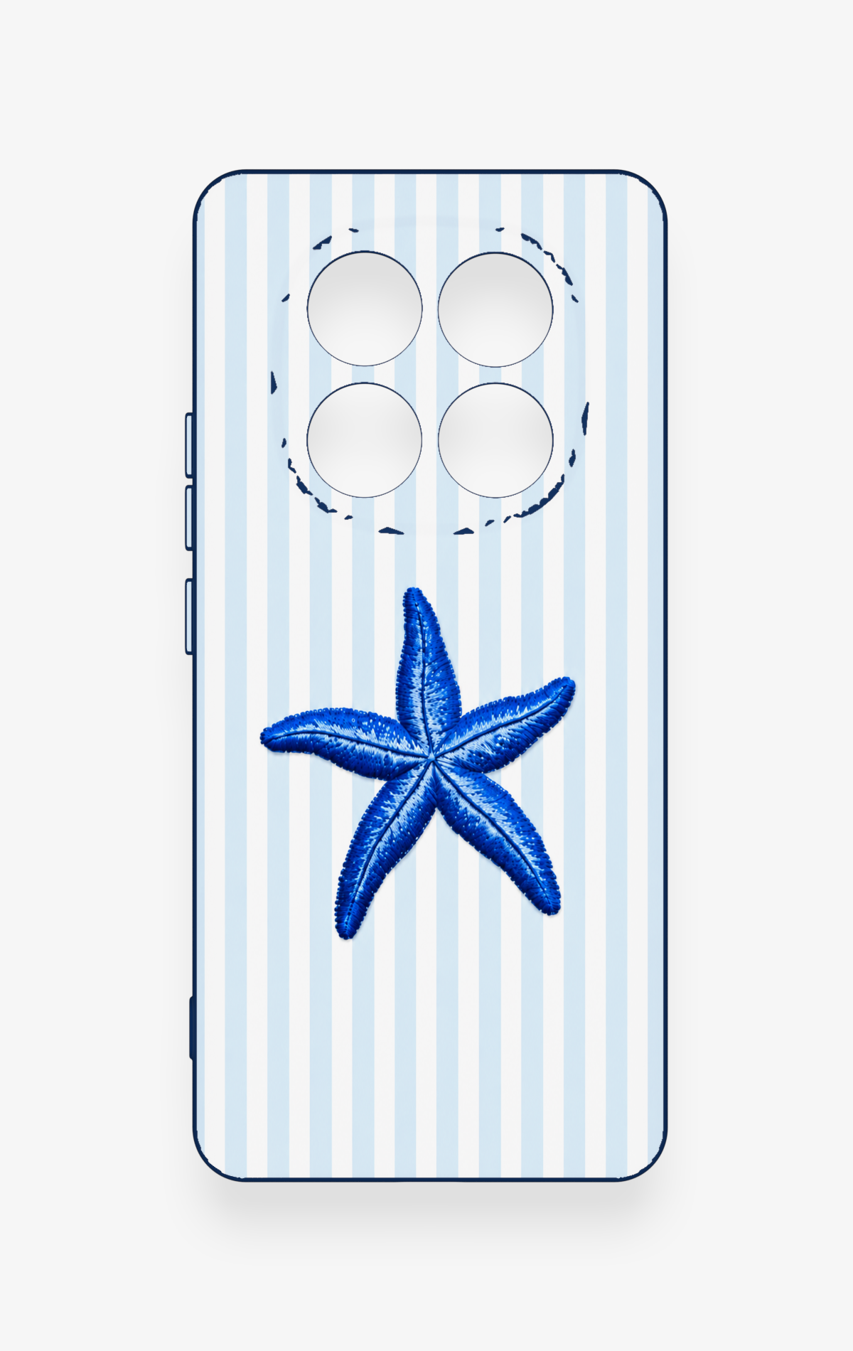 Redmi Note 14 Pro 5G Uyumlu Mavi Deniz Yıldızı Desenli Silikon Kılıf