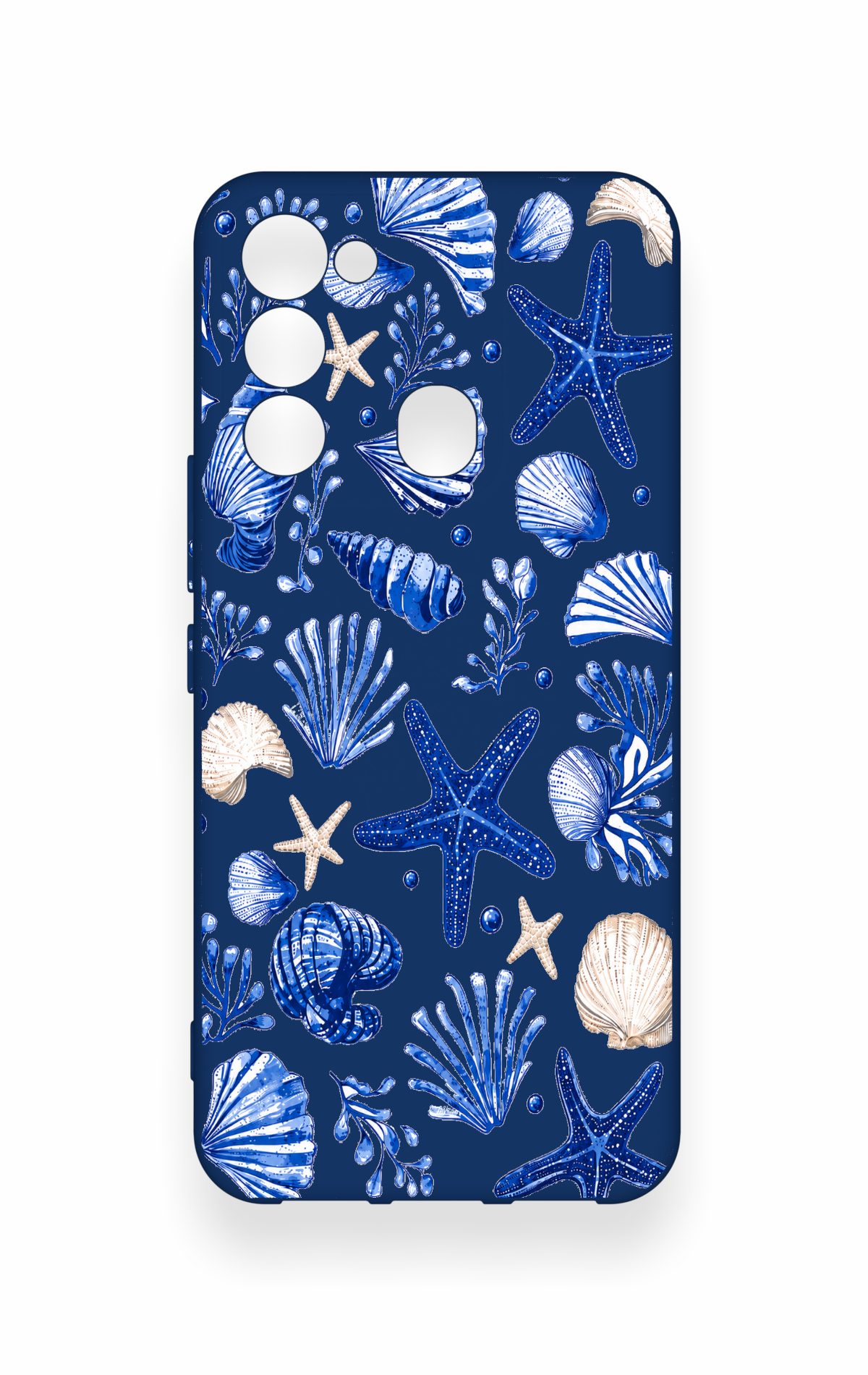 Tecno Spark 8C Uyumlu Deniz Kabuğu Desenli Silikon Kılıf