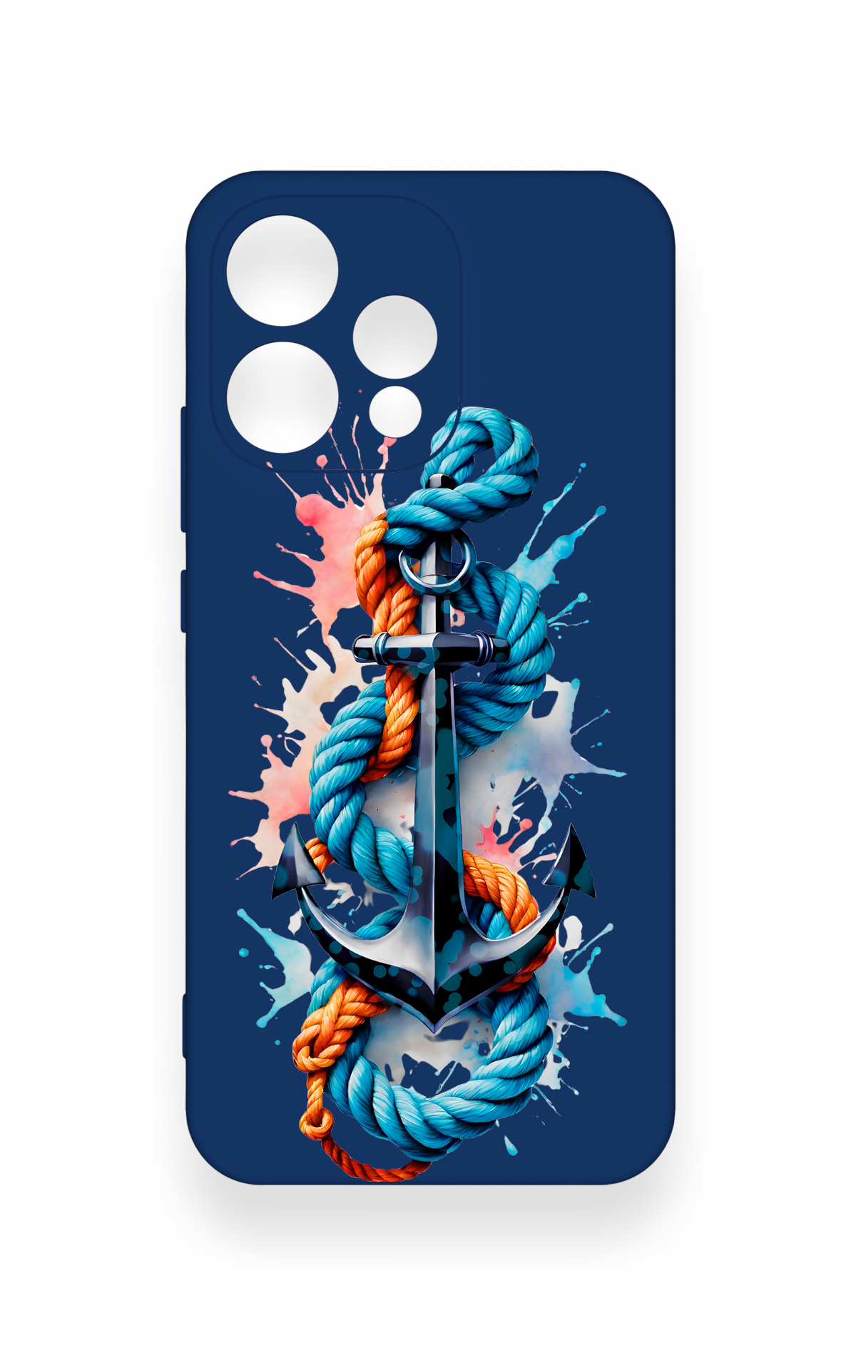 Oppo Reno 15 5G Uyumlu Anchor Desenli Silikon Kılıf