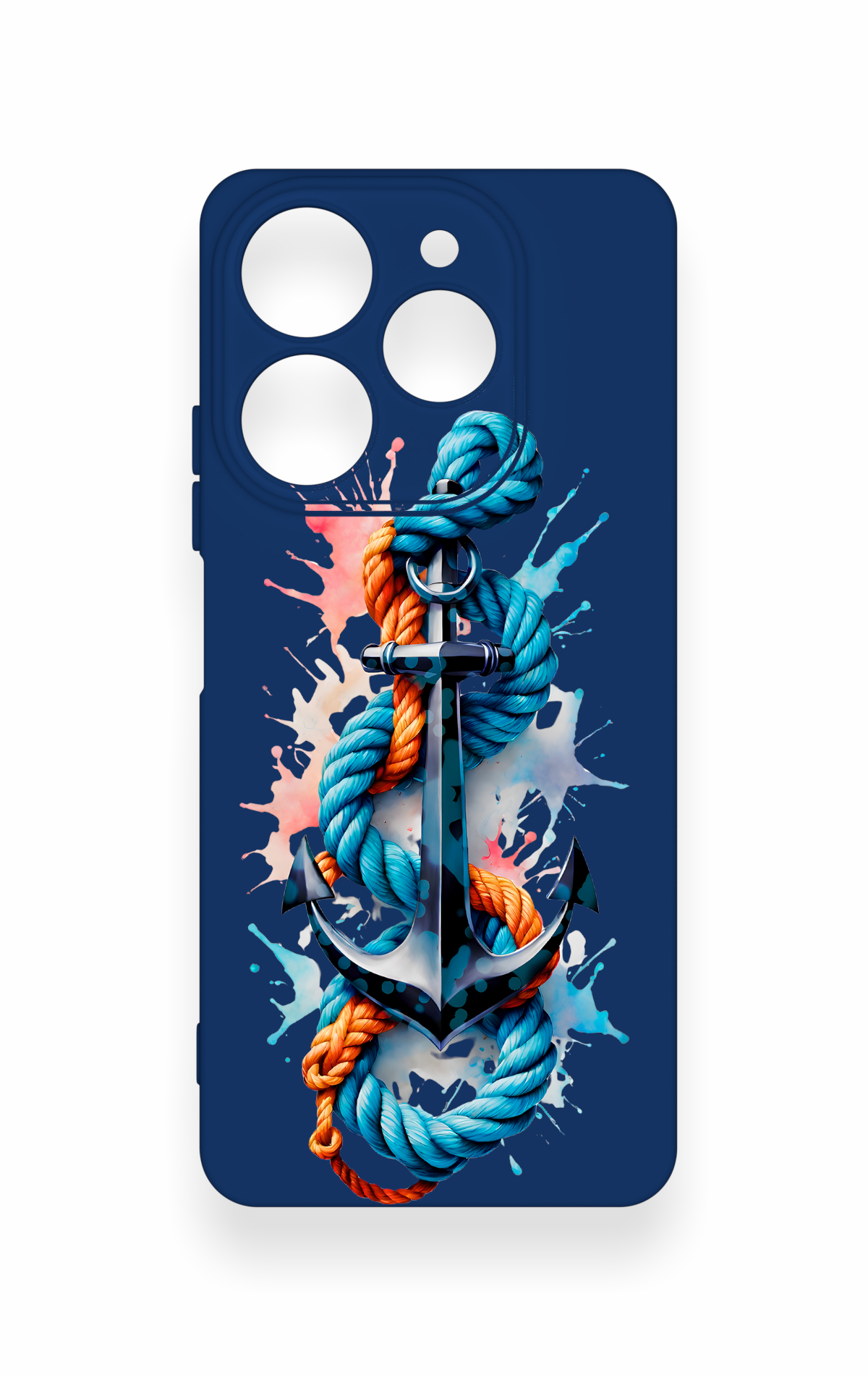Tecno Spark 10 Pro Uyumlu Anchor Desenli Silikon Kılıf