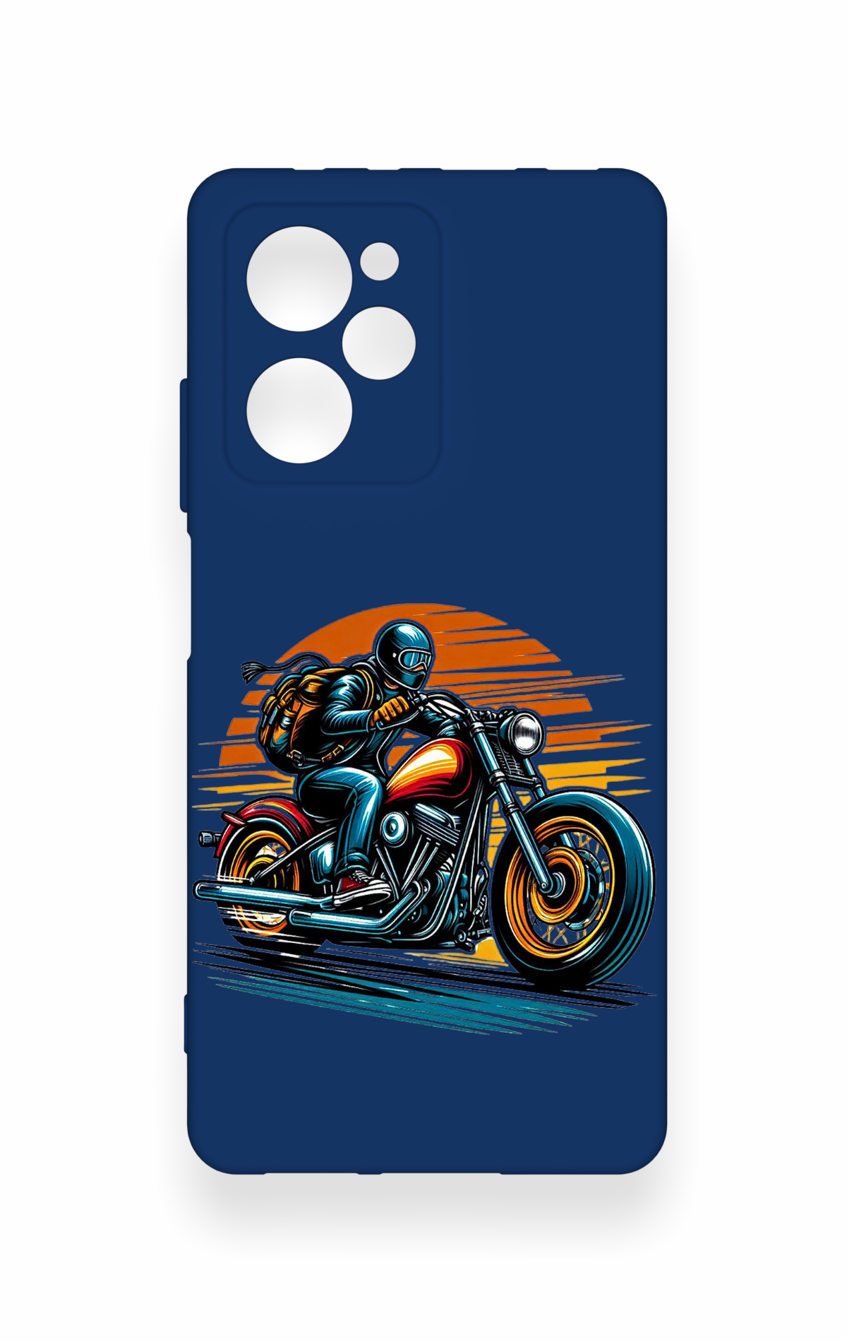 Poco X5 Pro Uyumlu Moto Rider Desenli Silikon Kılıf