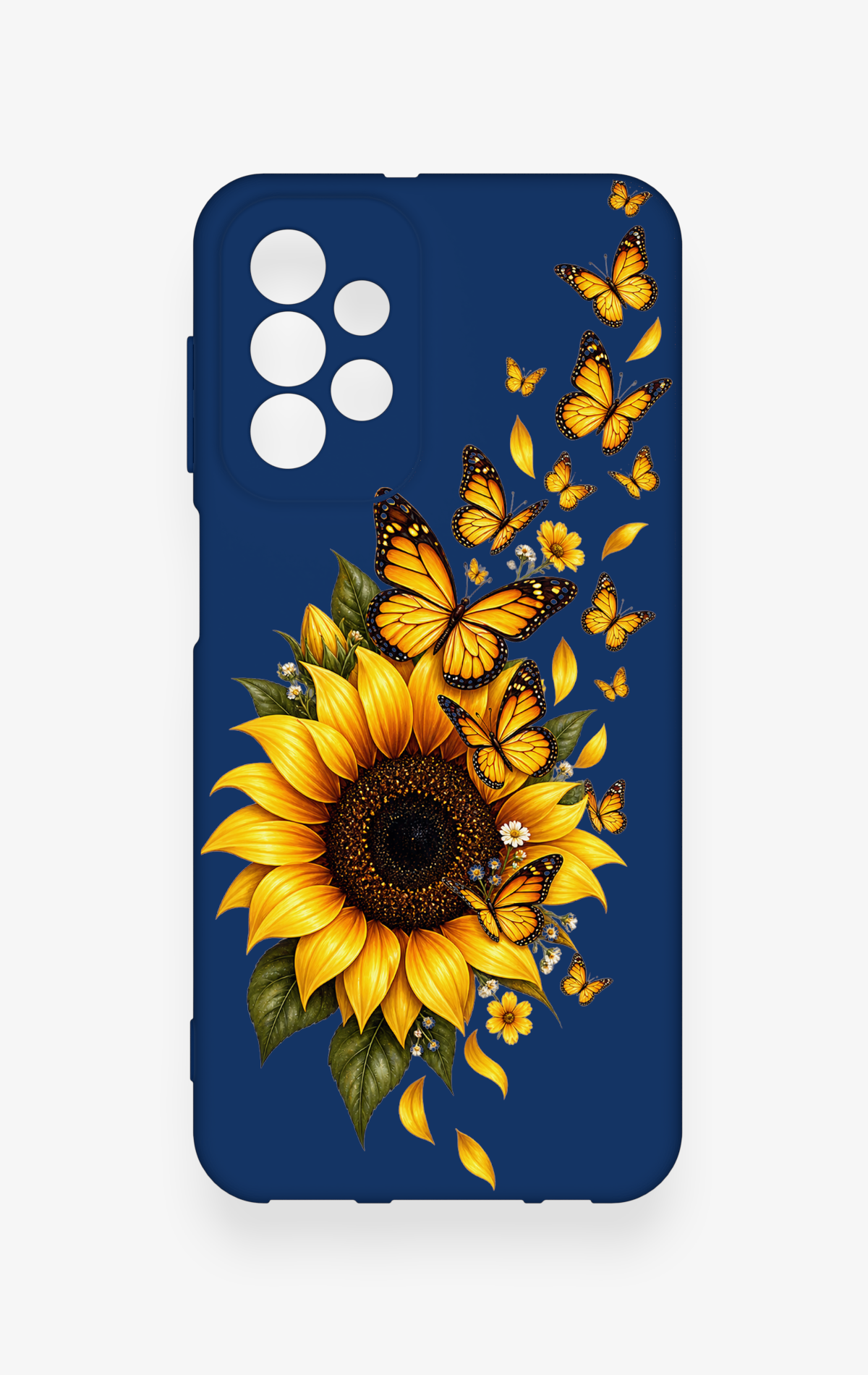 Samsung A23 Uyumlu Ayçiçeği Desenli Silikon Kılıf