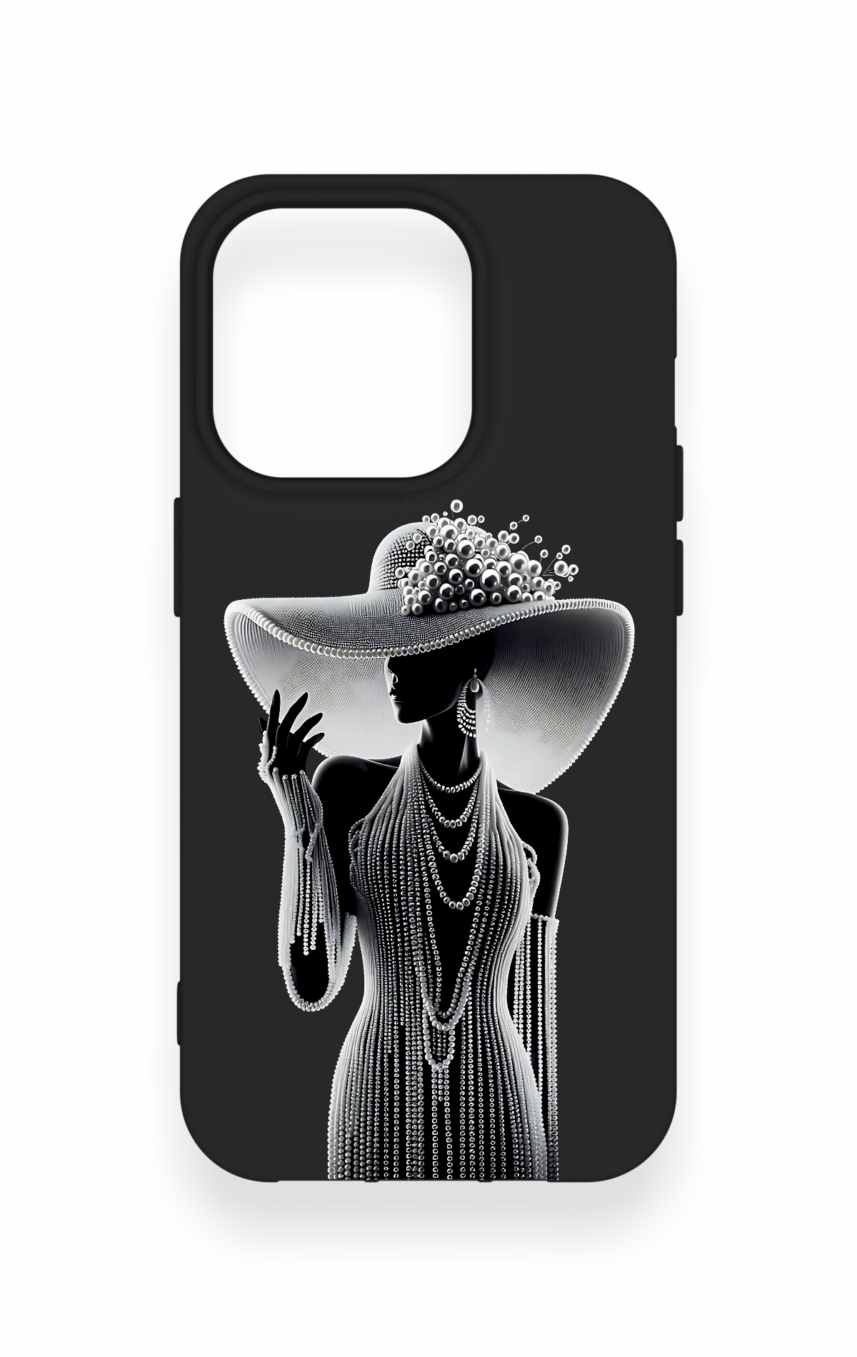 iPhone 14 Pro Uyumlu Lady Desenli Silikon Kılıf
