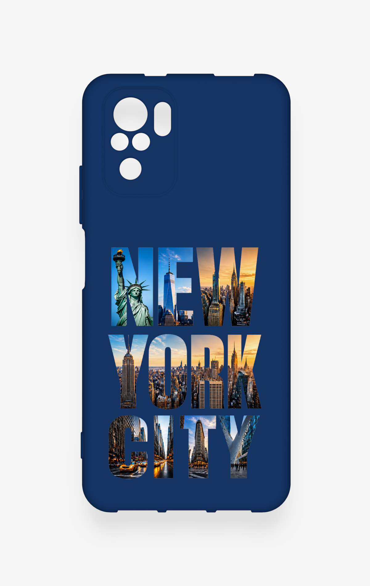 Redmi Note 10-10S Uyumlu New York City Desenli Silikon Kılıf