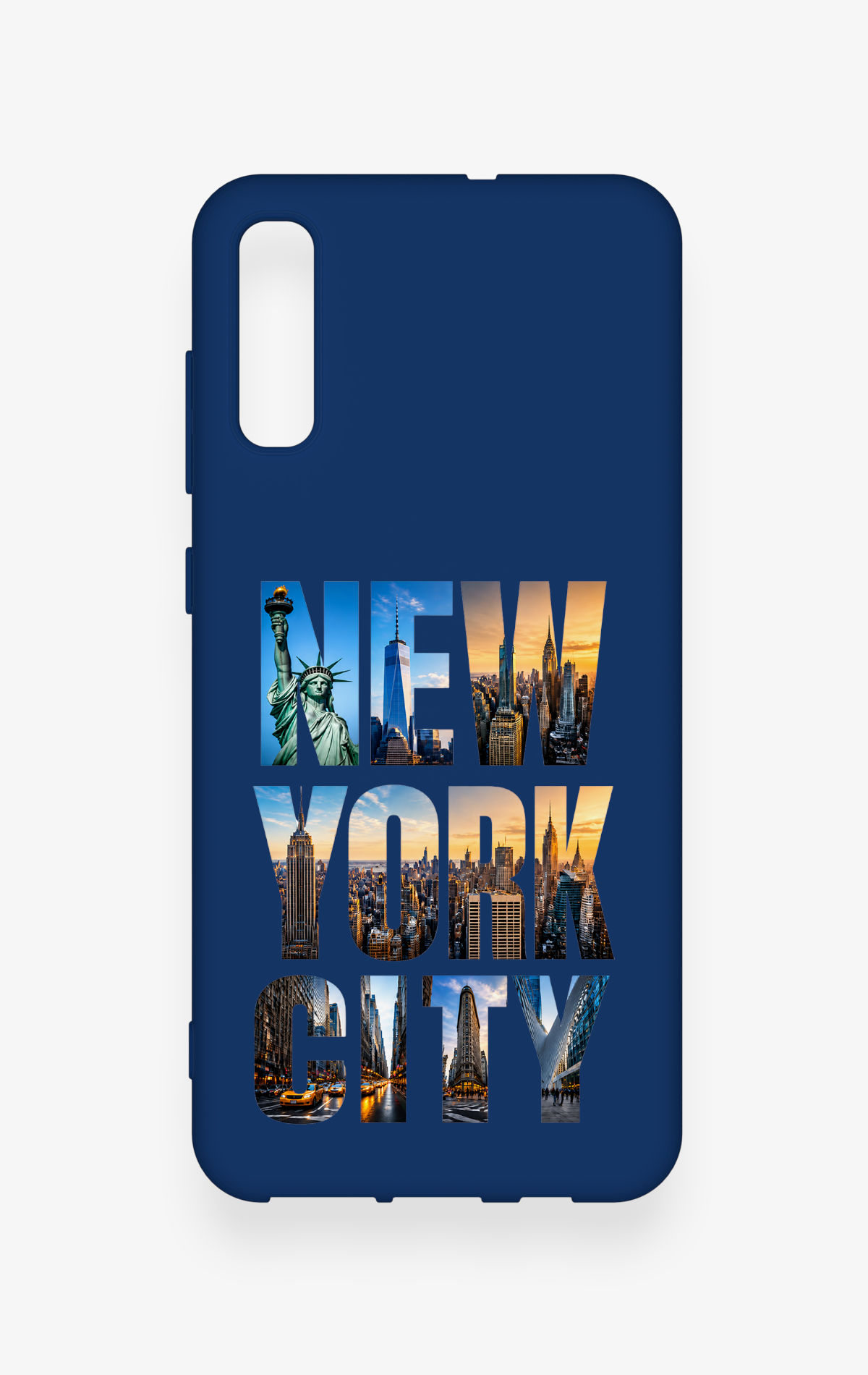 Samsung A70 Uyumlu New York City Desenli Silikon Kılıf