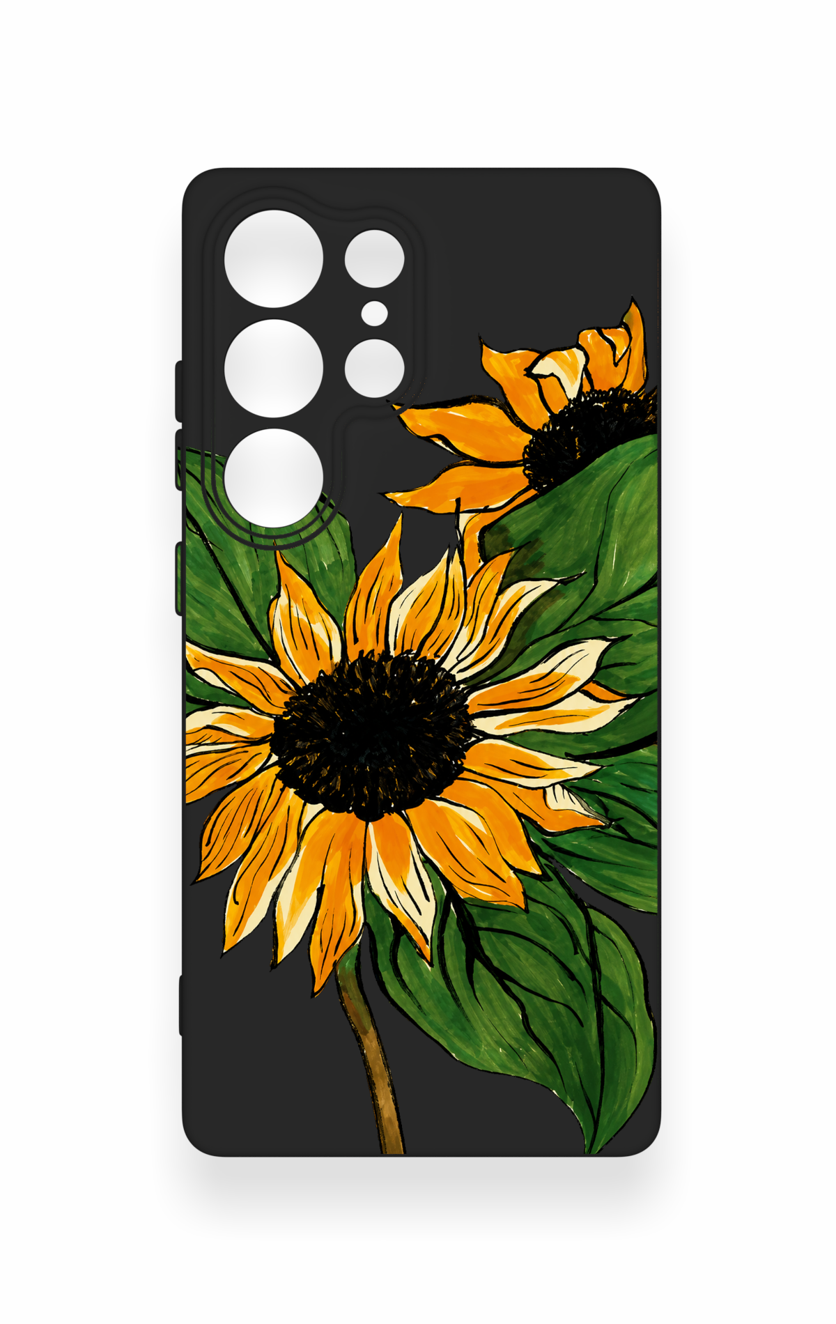 Samsung S25 Ultra Uyumlu Ay Çiçeği Desenli Silikon Kılıf