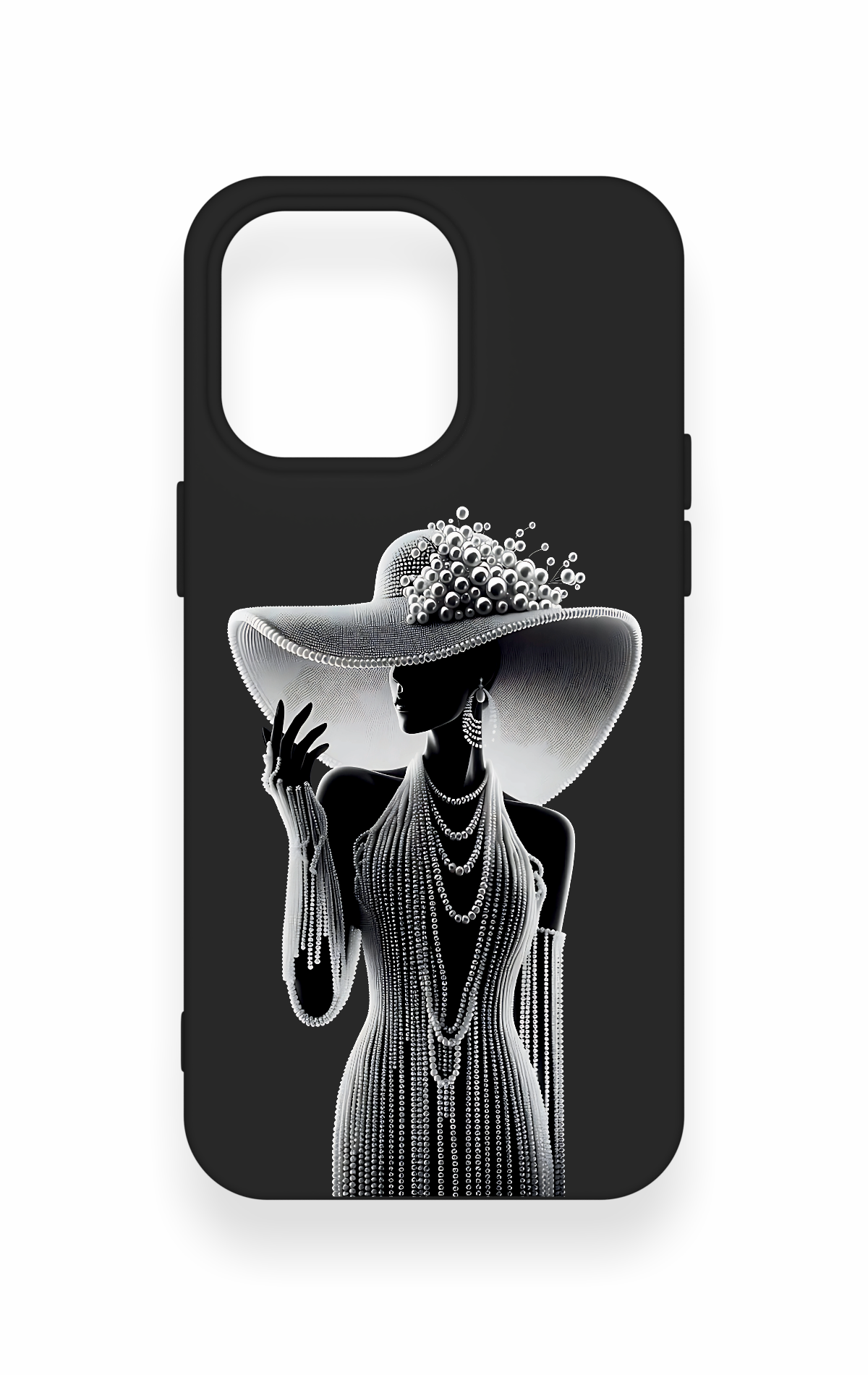iPhone 15 Pro Max Uyumlu Lady Desenli Silikon Kılıf