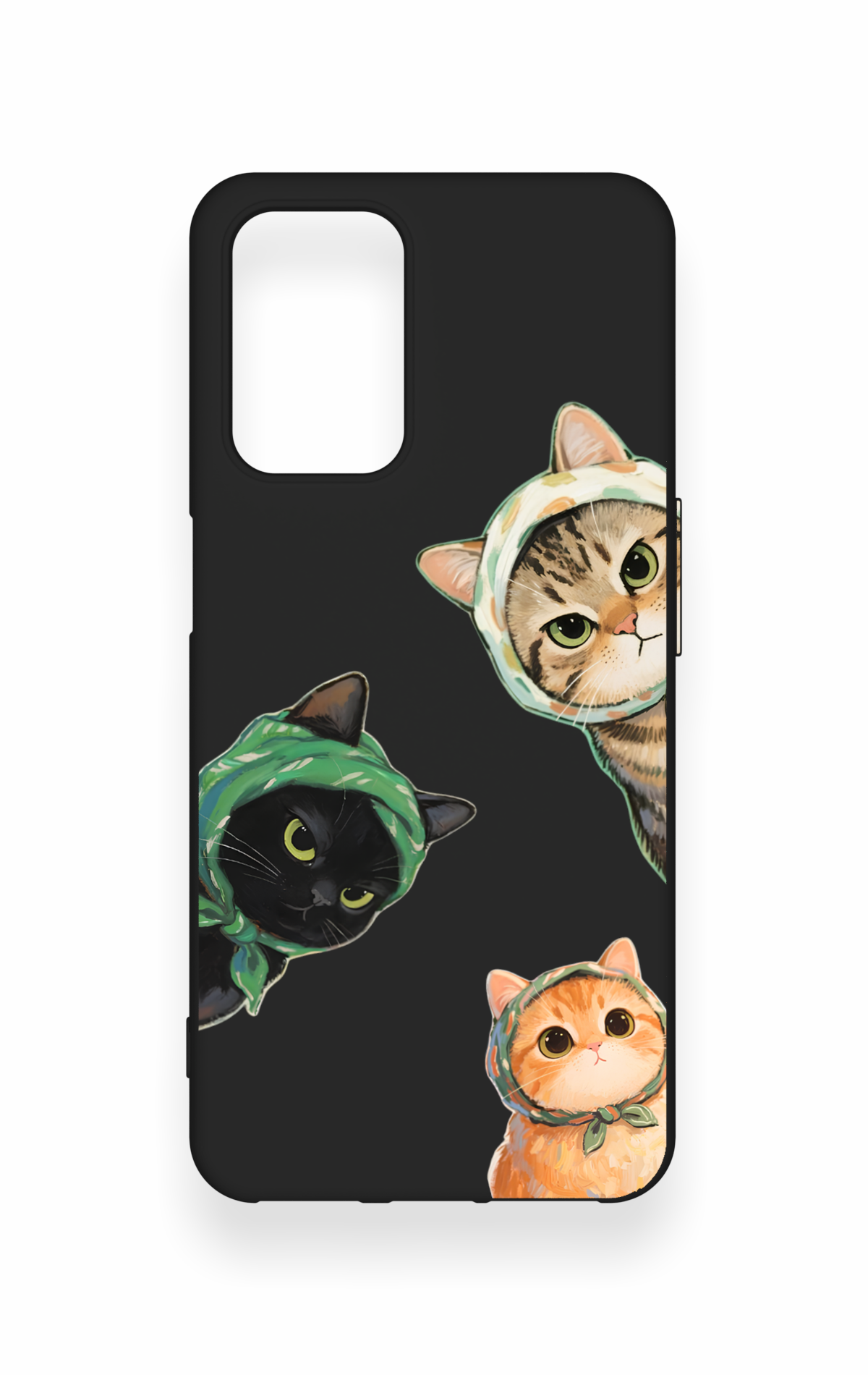 Oppo A54 Uyumlu Kedi Ekibi Desenli Silikon Kılıf