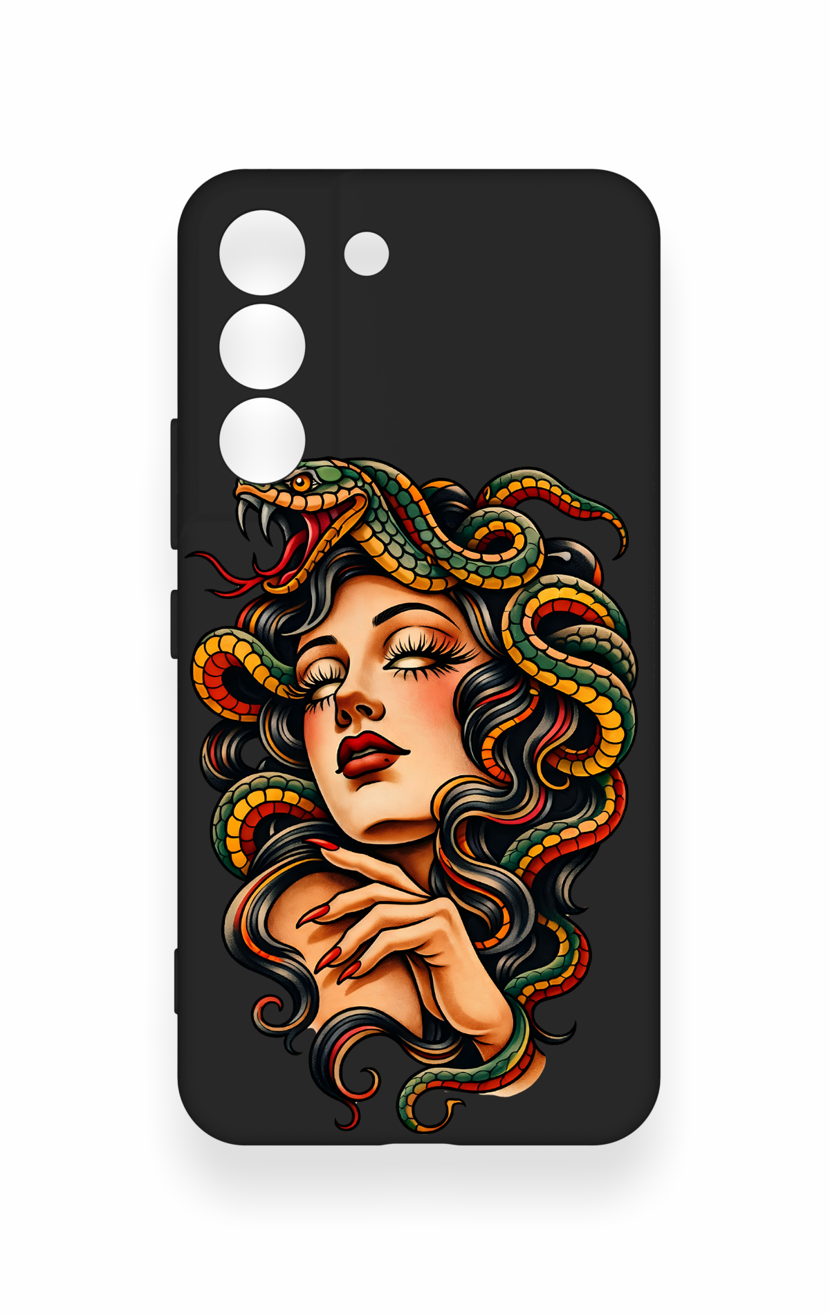 Samsung S22 Uyumlu Medusa Desenli Silikon Kılıf