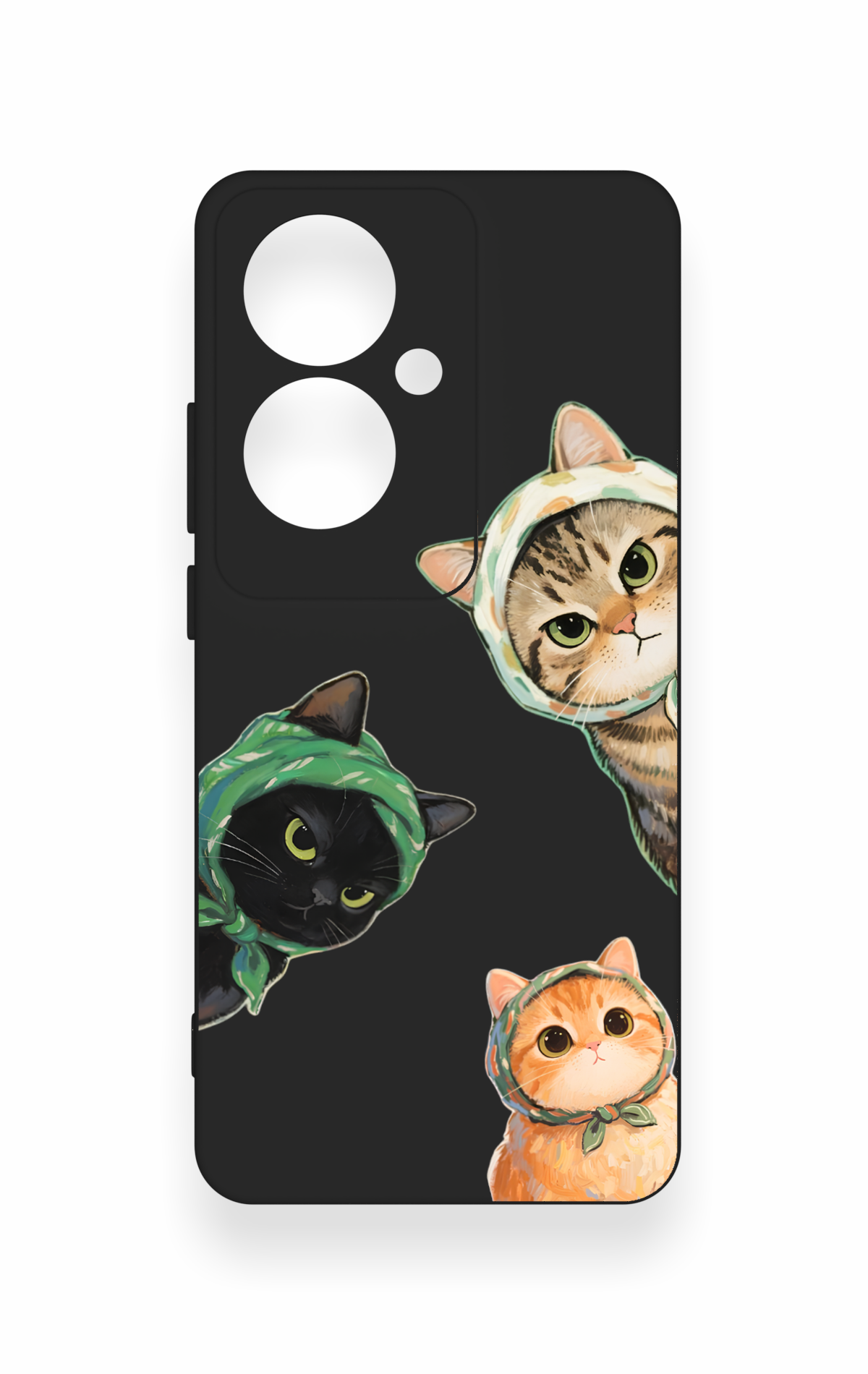 Oppo Reno 11F Uyumlu Kedi Ekibi Desenli Silikon Kılıf