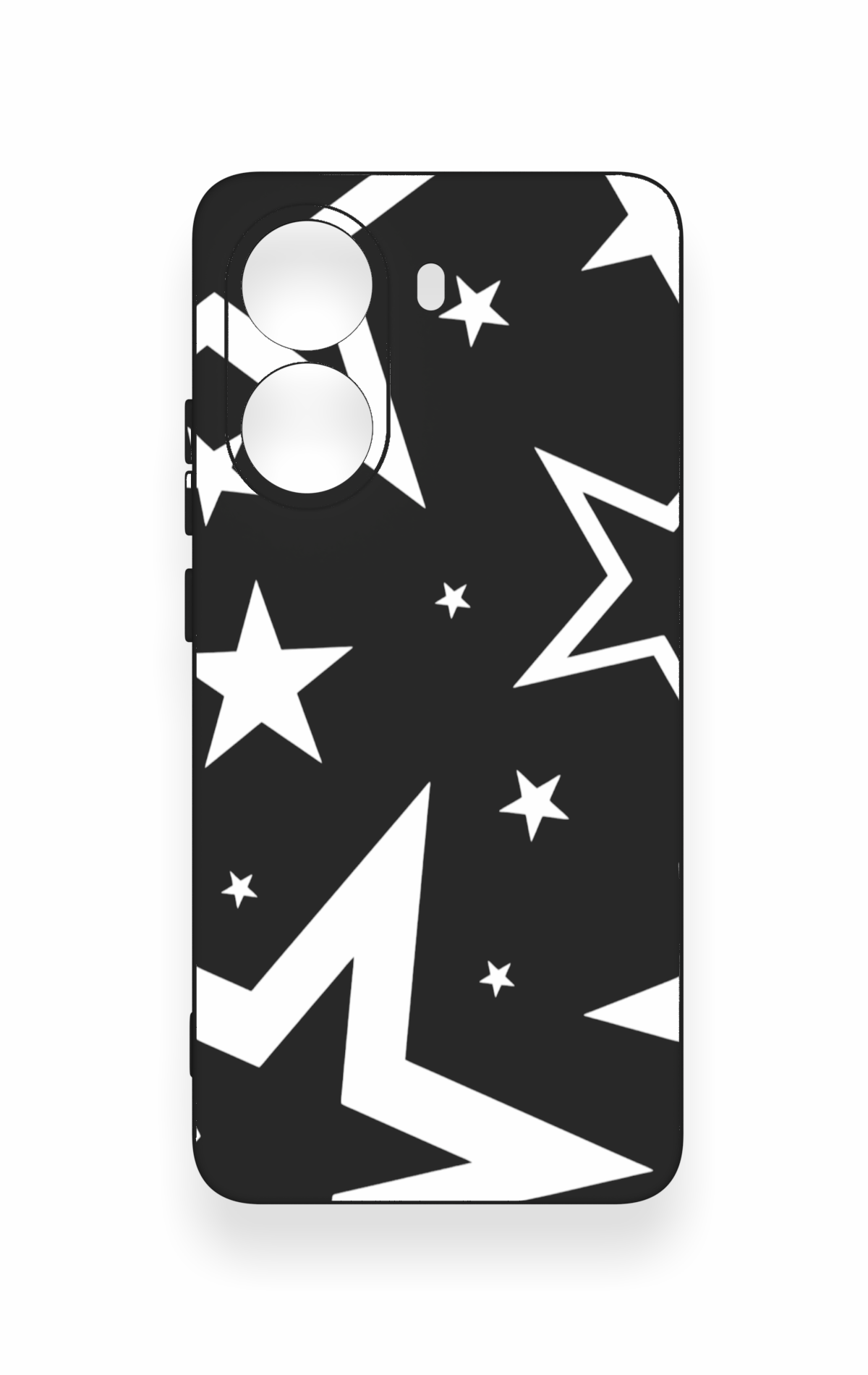 Poco X7 Pro Uyumlu Siyah Mega Star Desenli Silikon Kılıf