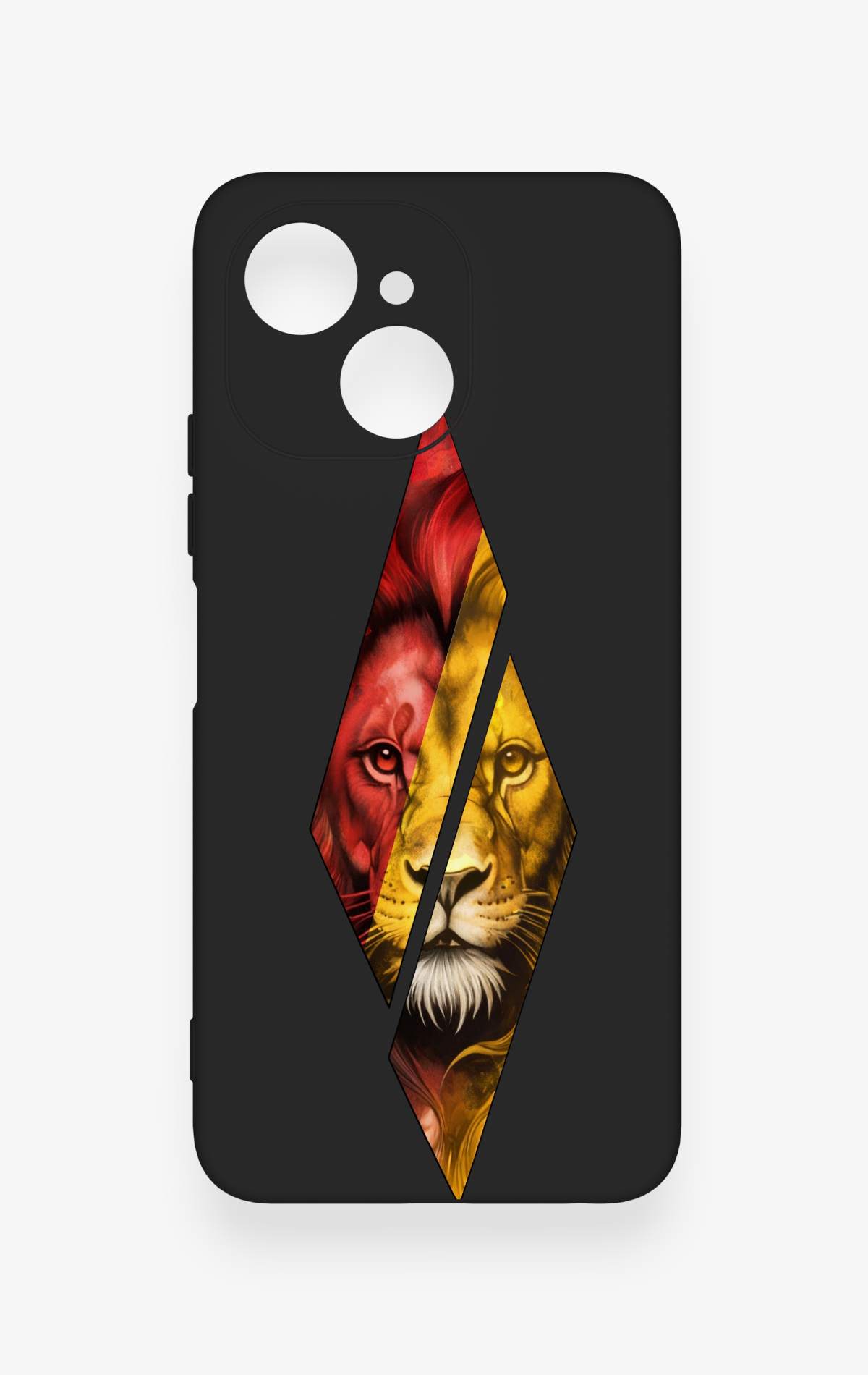 Tecno Spark 40C Uyumlu Kesik Aslan Desenli Silikon Kılıf