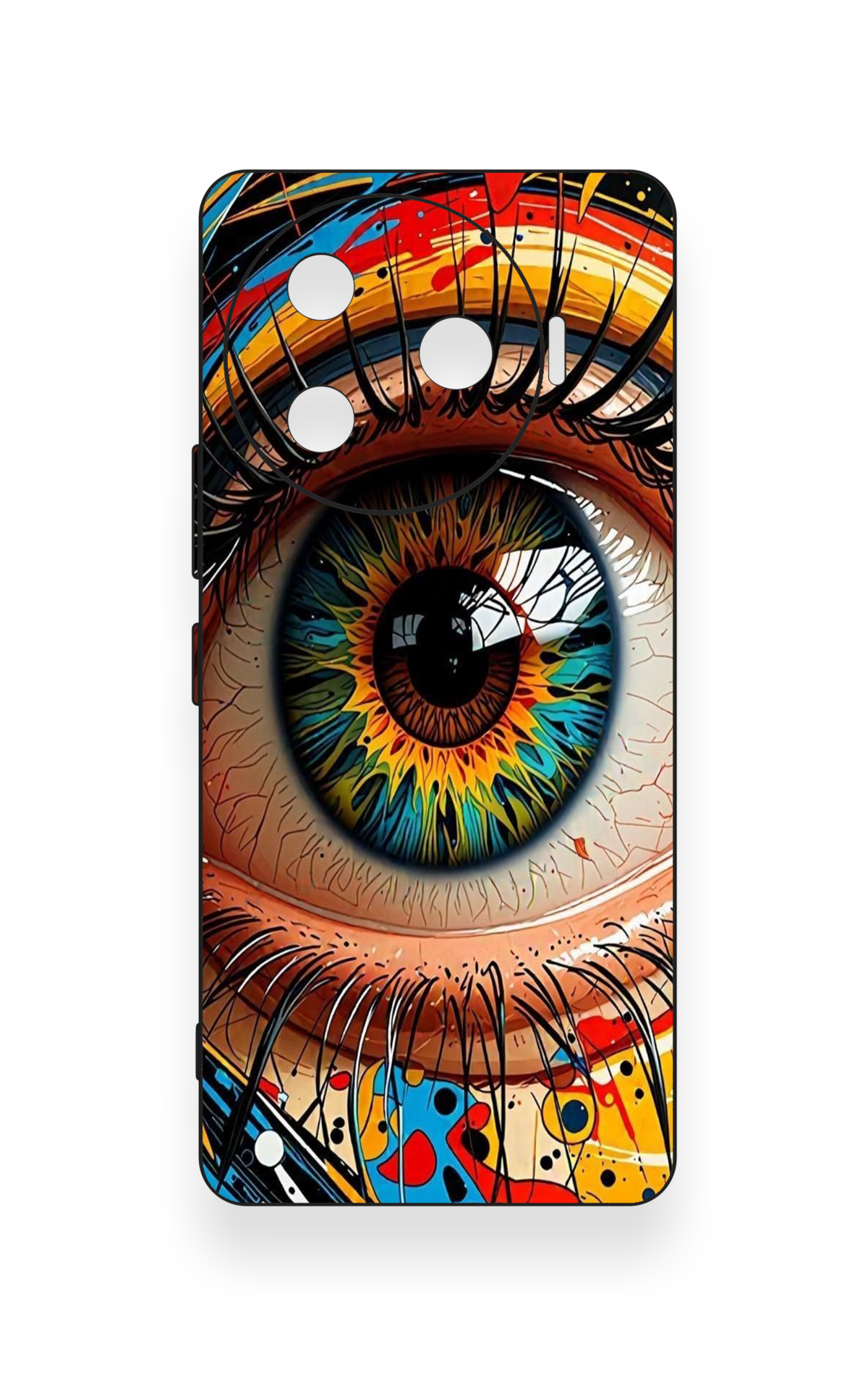 Tecno Camon 30 Pro 5G Uyumlu Renkli Göz Bebeği Desenli Silikon Kılıf